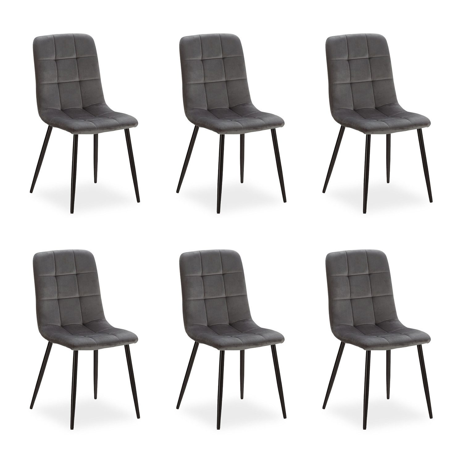 Homestyle4u Polsterstuhl Küchenstuhl modern Esszimmer Grau günstig online kaufen