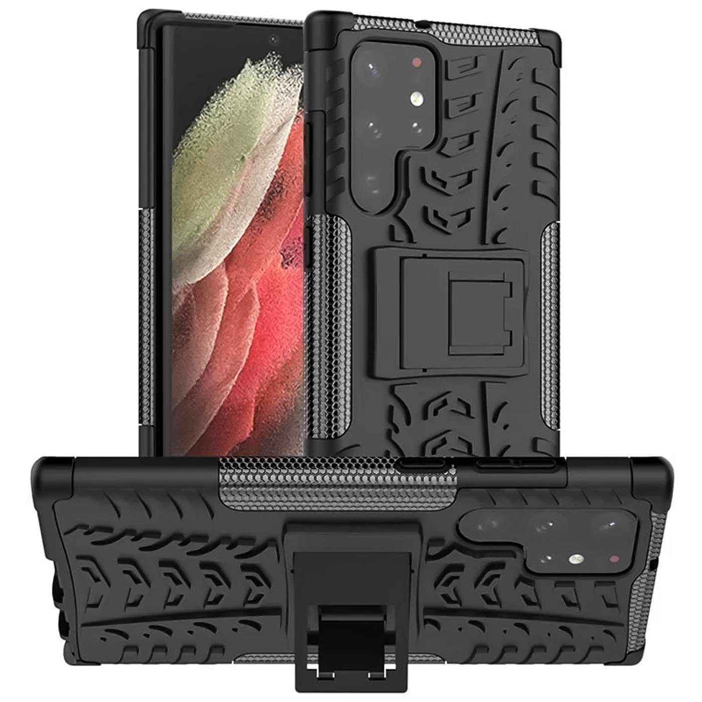 CoolGadget Handyhülle Outdoor Case Hybrid Cover für Samsung Galaxy S22 Ultra 6,8 Zoll, Schutzhülle extrem robust Handy Case für Samsung S22 Ultra Hülle