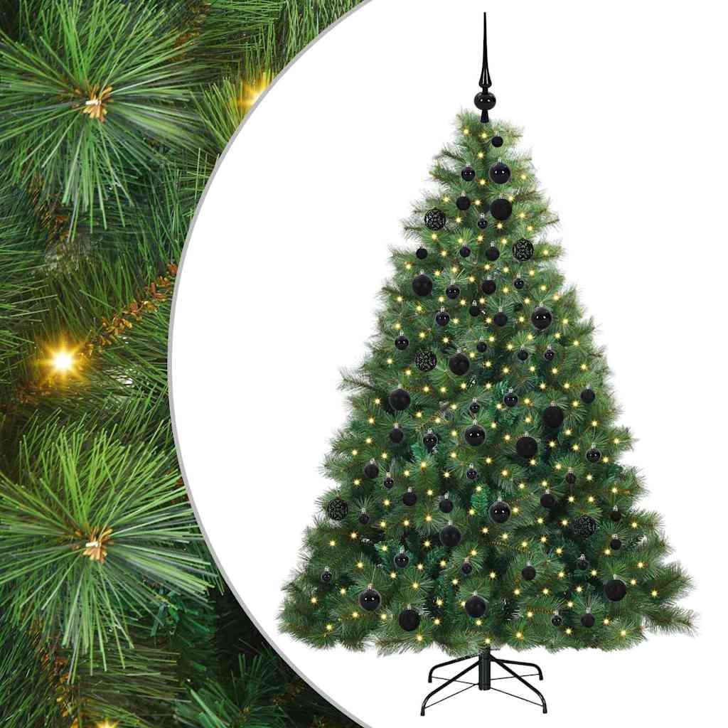 vidaXL LED Baum Künstlicher Weihnachtsbaum mit 300 LEDs Grün 180 cm PE und PVC