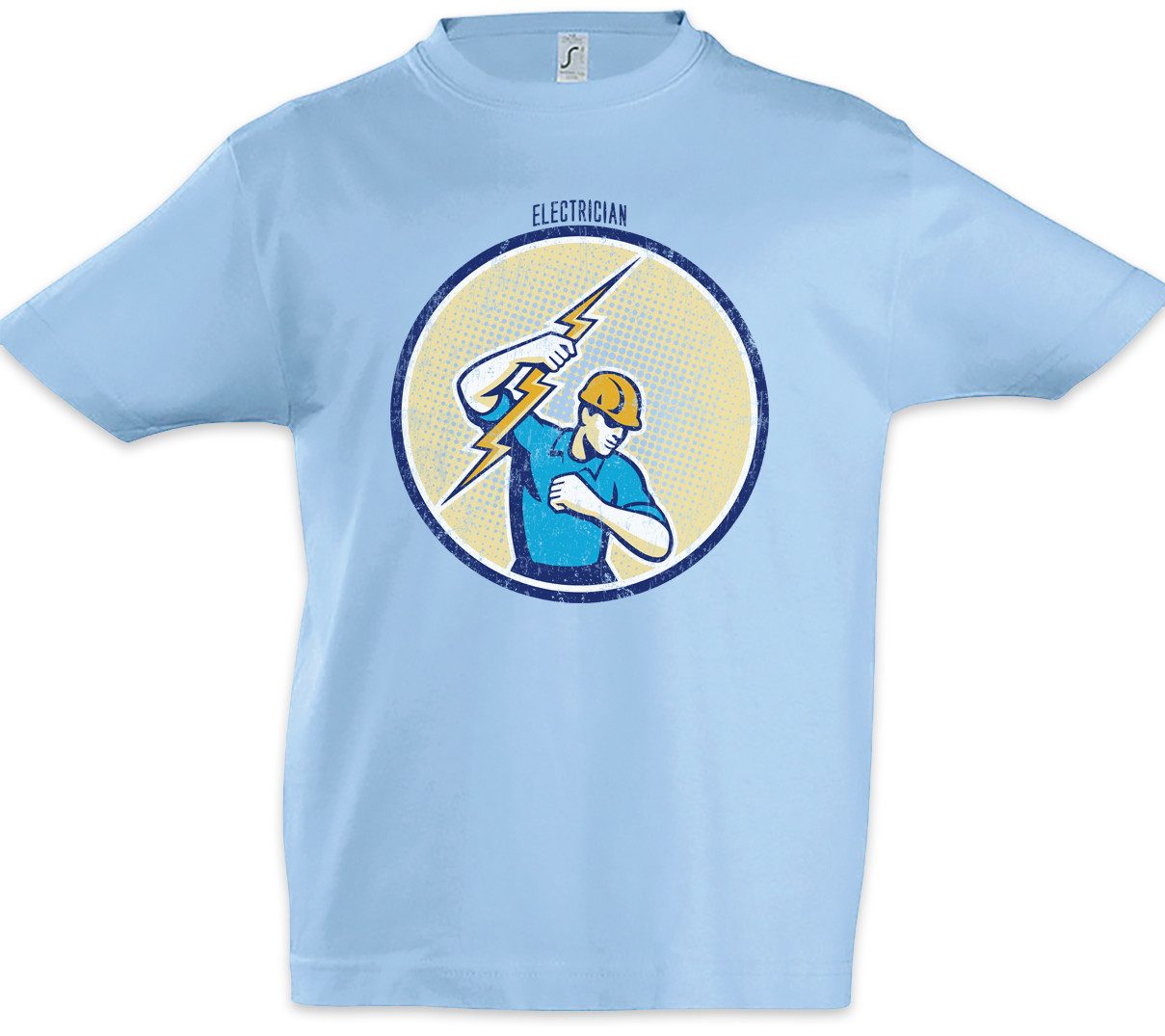 Print-Shirt Electrician V Kinder T-Shirt Elektriker Meister Beruf Handwerk