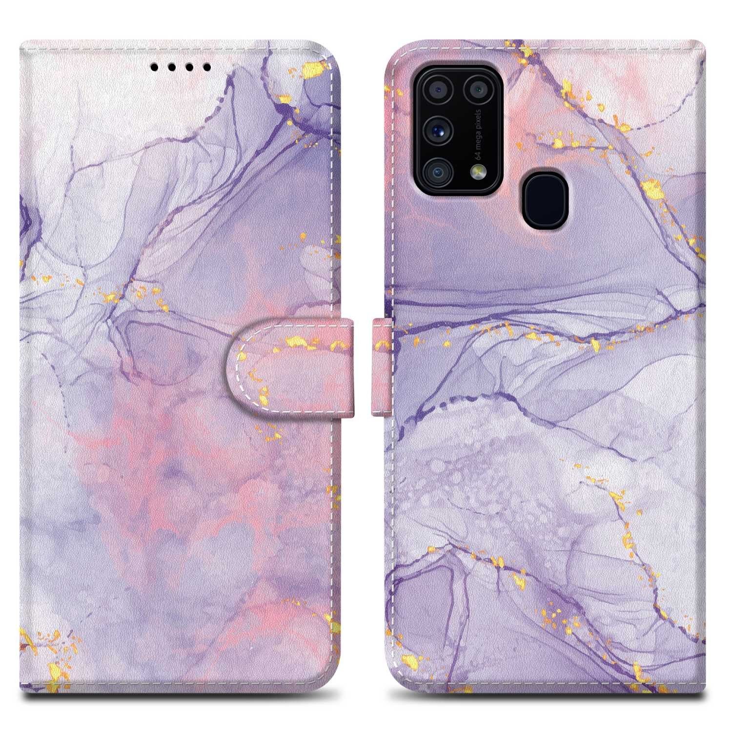 Cadorabo Handyhülle für Samsung Galaxy M31 Hülle Samsung Galaxy M31, Handy Schutzhülle - Hülle, Standfunktion, Kartenfach, Magnetverschluss