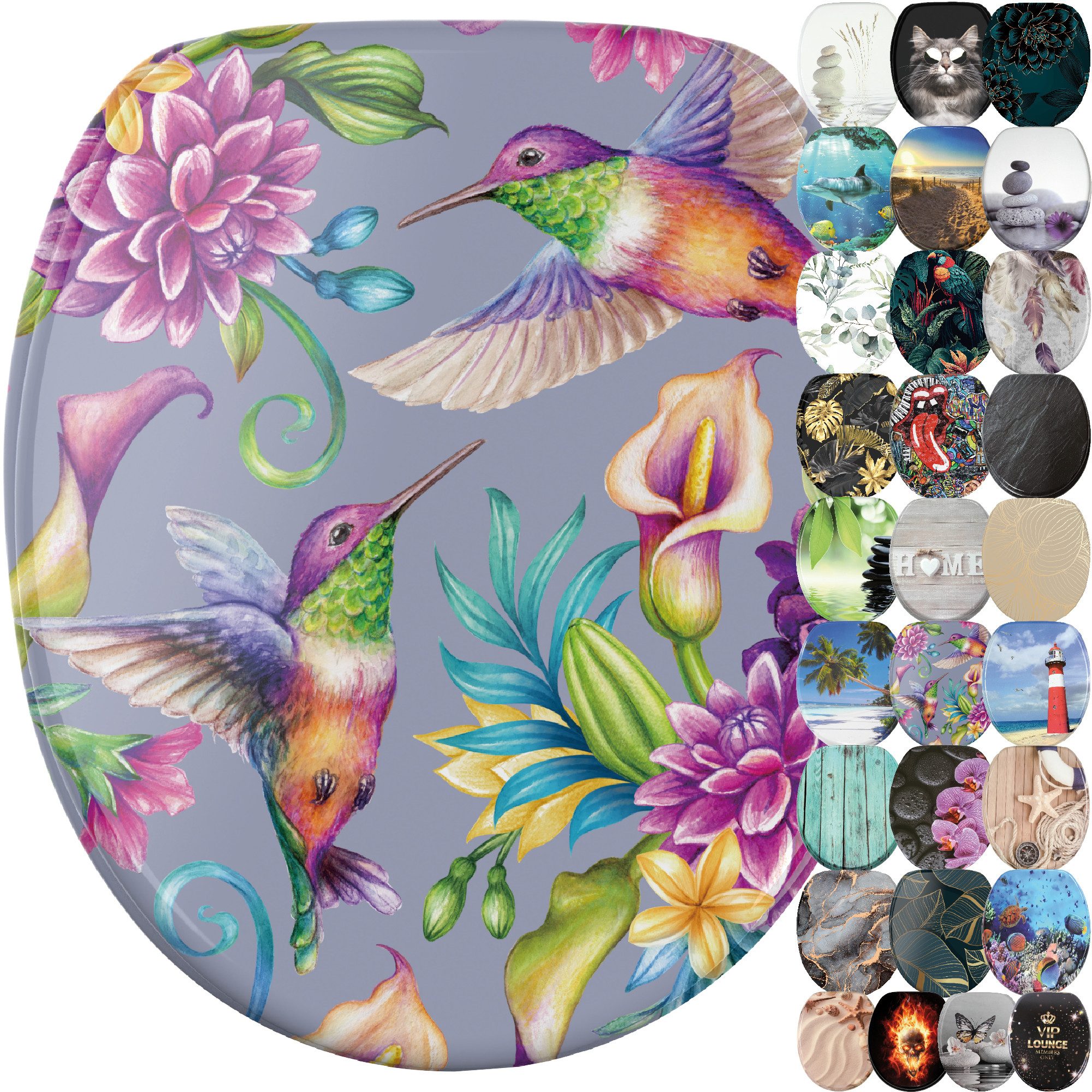 Sanilo WC-Sitz mit Absenkautomatik, viele schöne Toilettensitze direkt vom Hersteller, Premium Крышки унитаза, moderner Klodeckel, leichte Montage