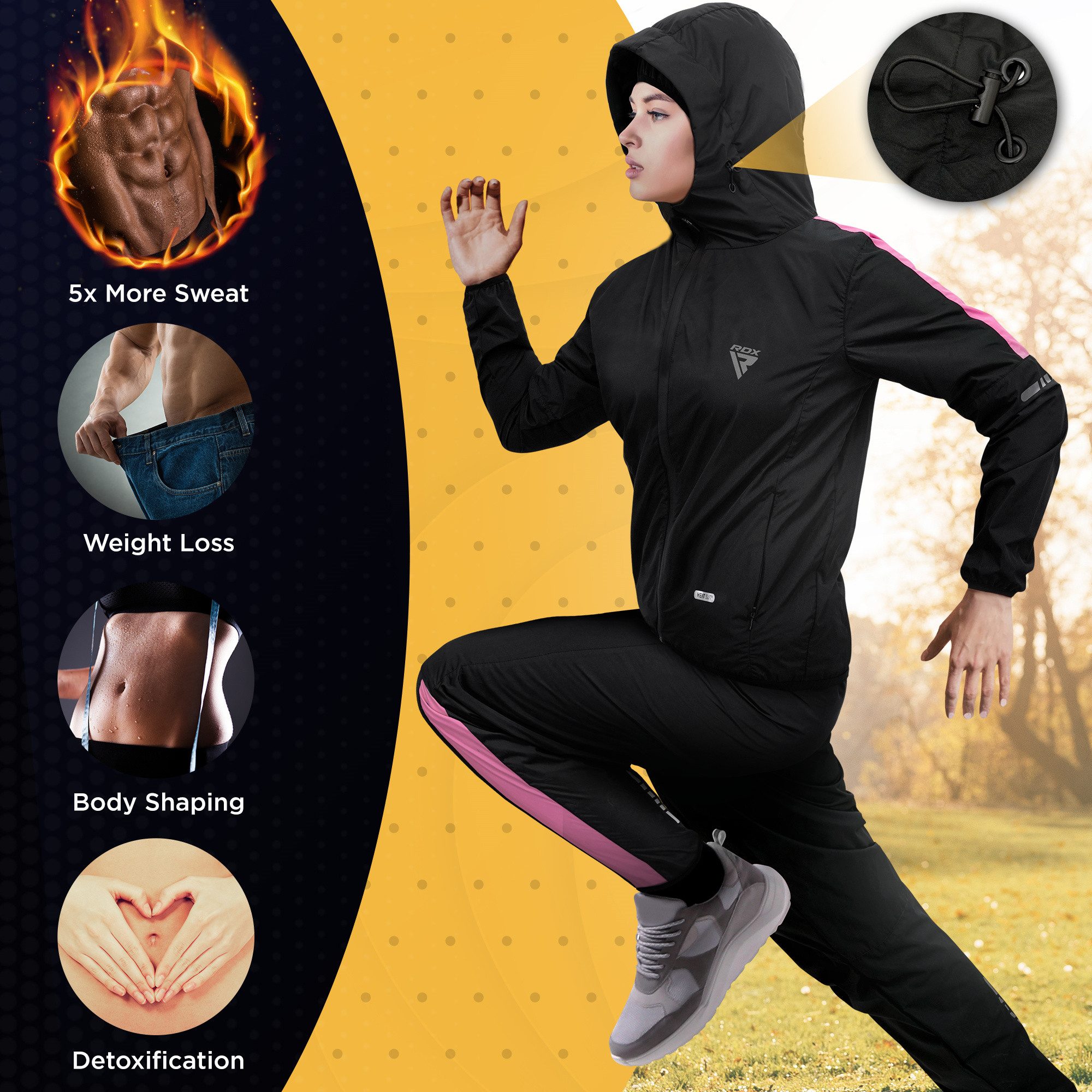 RDX Thermohemd RDX Sweat Suit for Weight Loss, Sauna Suit Reach Hooded Suit günstig online kaufen
