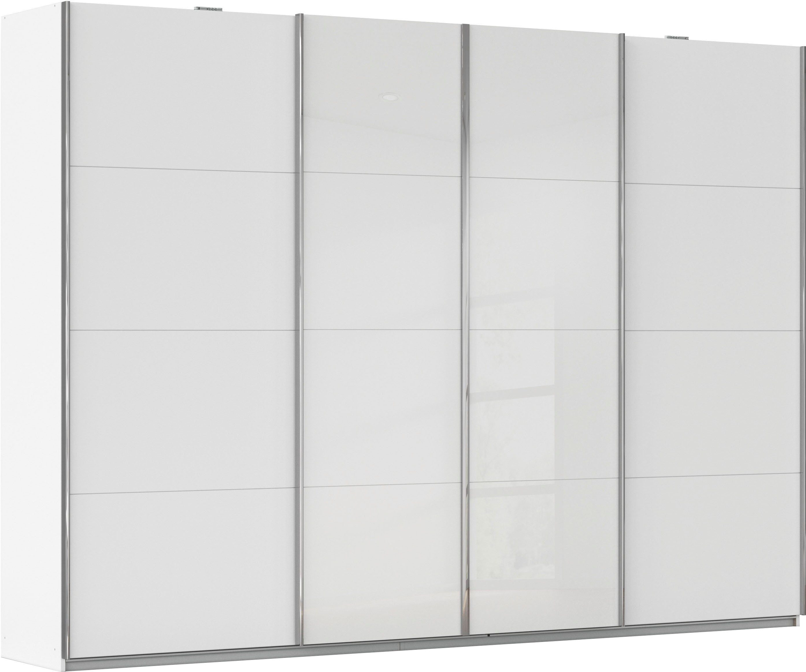 rauch Schwebetürenschrank Kleiderschrank Schrank Garderobe Wäscheschrank Ankleide SYNCRONO (Mitteltüren öffnen parallel, Breiten 271/316/361 cm Höhen 211/230 cm) Mitteltüren mit praktischer Synchron-Öffnung MADE IN GERMANY