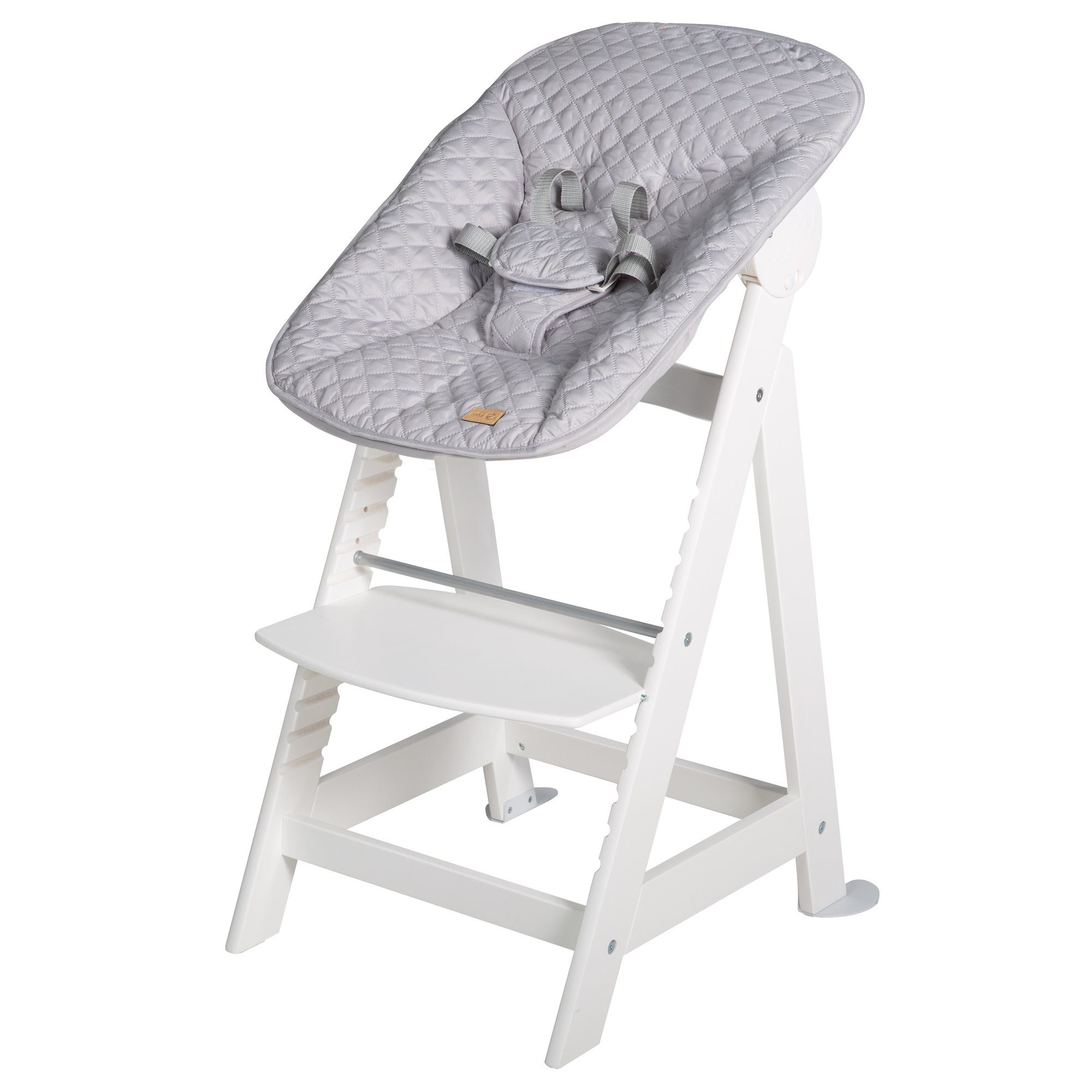 roba® Hochstuhl Born Up 2in1, Treppenhochstuhl mit Liegefunktion weiß