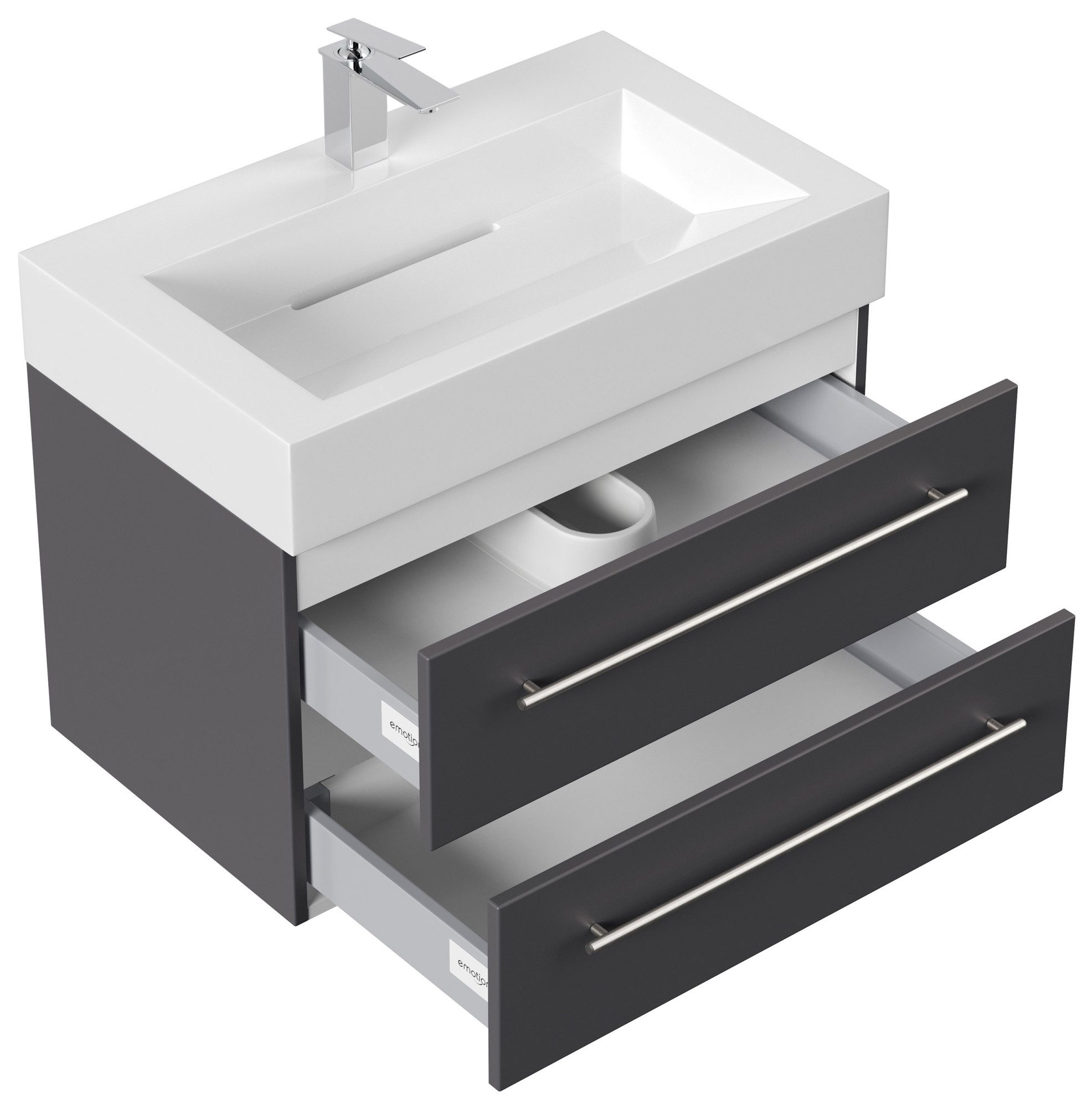 Magnolia Home Waschtisch Badmöbel Design 750 anthrazit