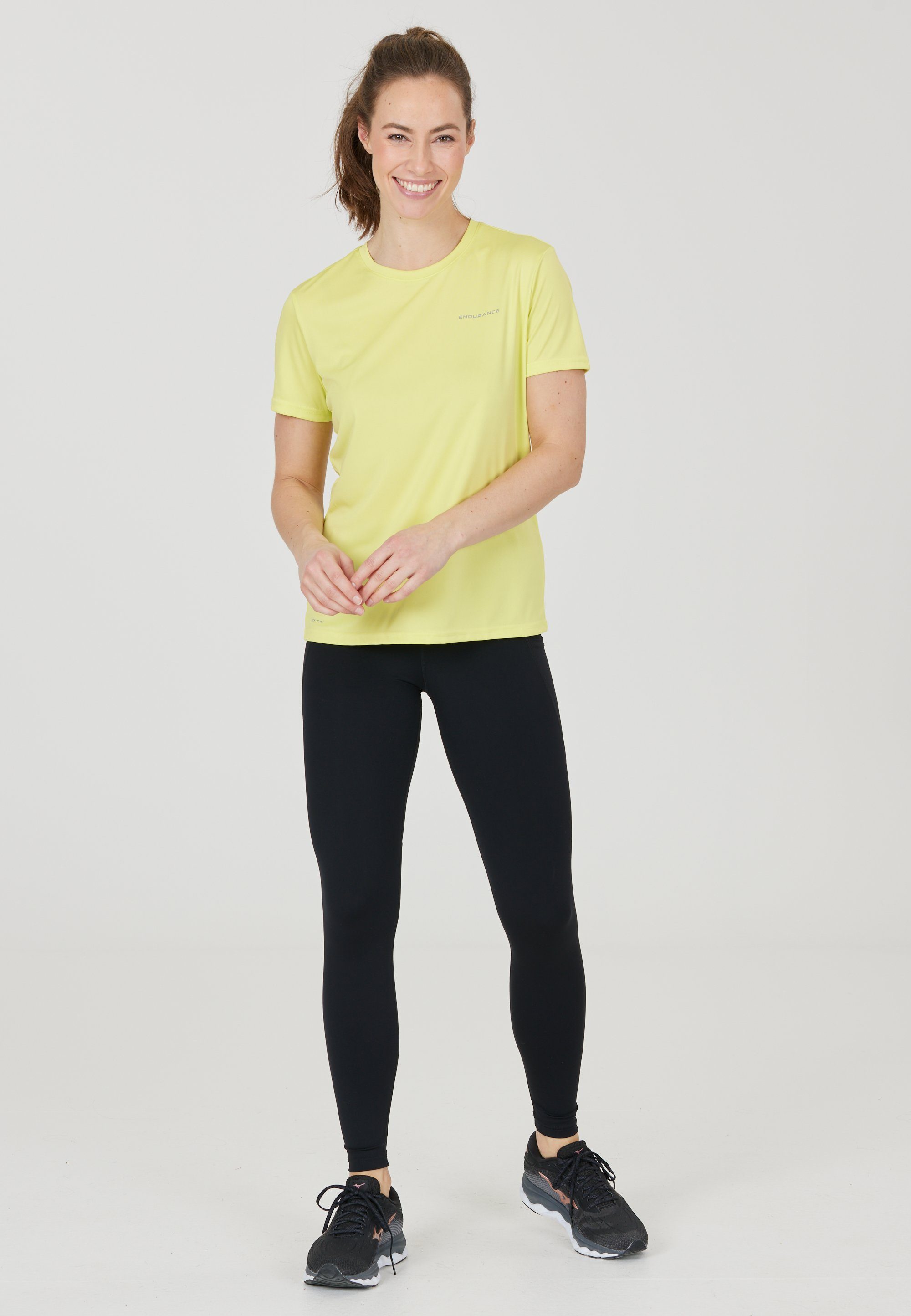 Funktionsstretch aus (1-tlg) Funktionsshirt limette Keily ENDURANCE schnelltrocknendem