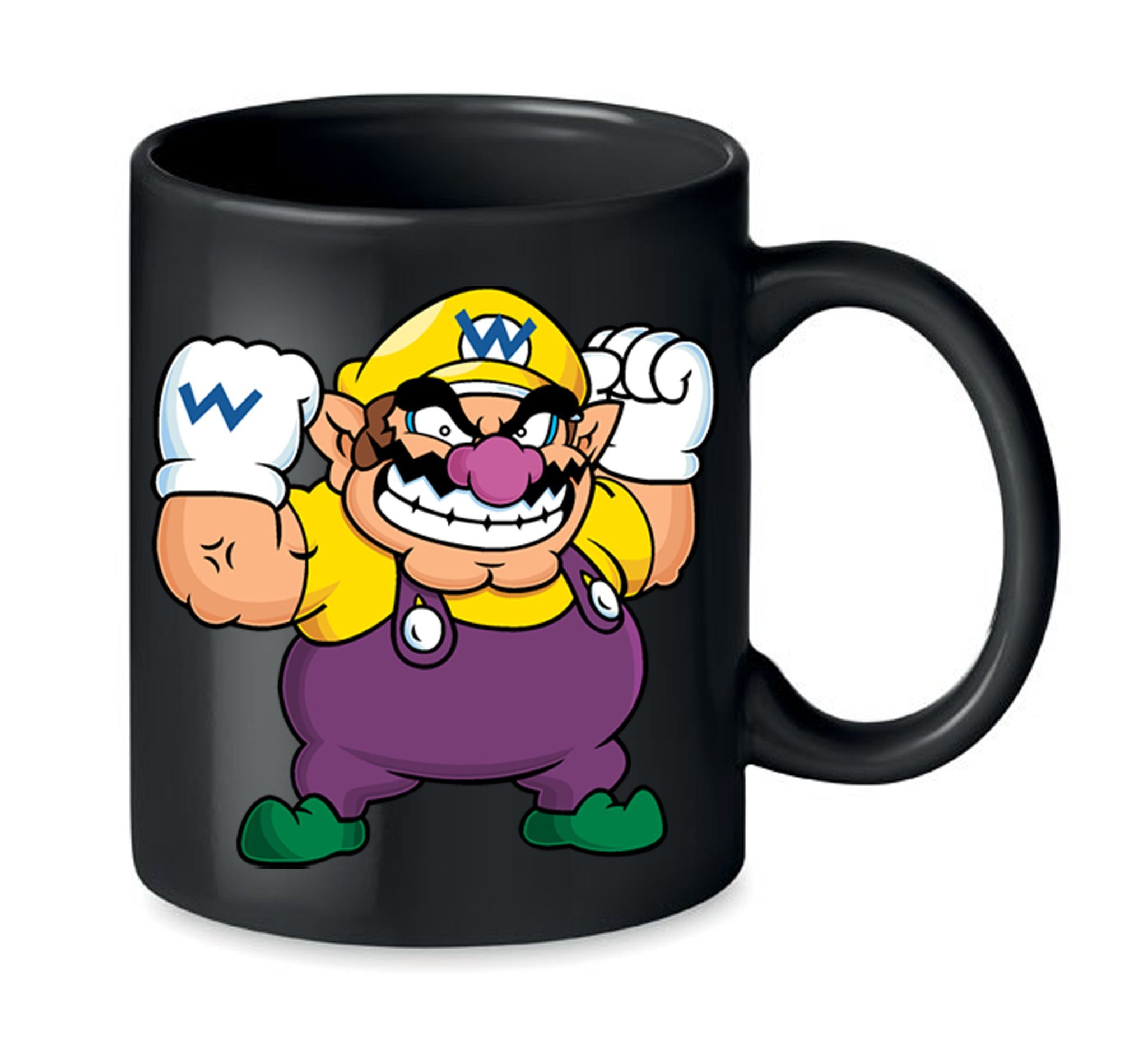 Blondie & Brownie Tasse Wario Mario Nintendo Gamer Gaming Spiele Konsole, Keramik Schwarz