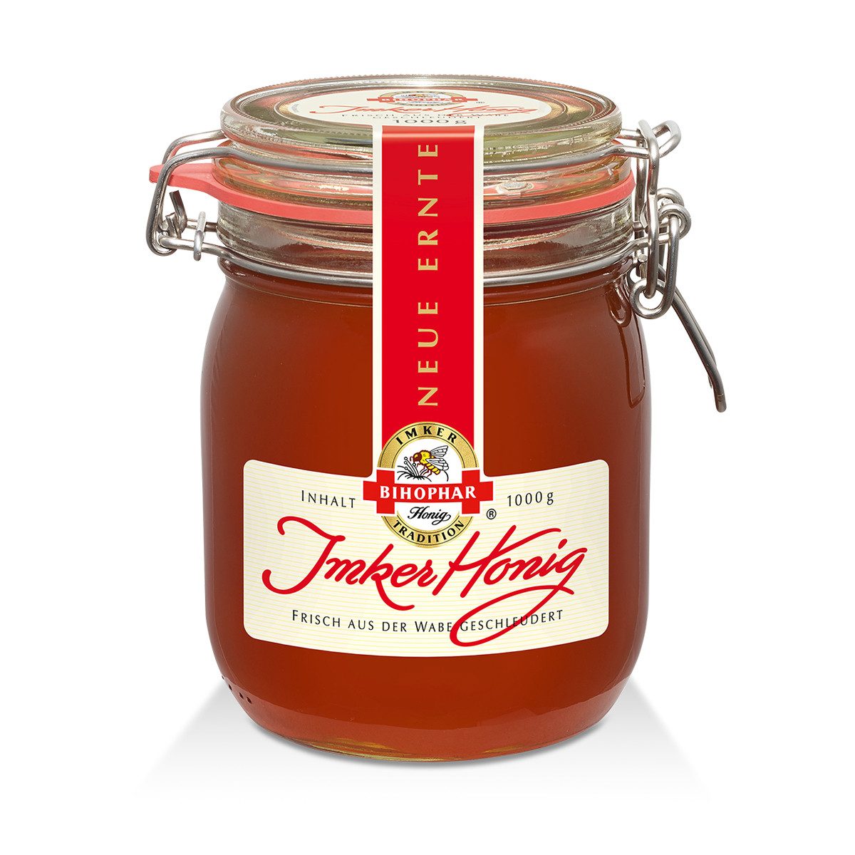 BIHOPHAR Honig, Bihophar Imker Honig Blütenhonig im praktischen Bügelglas 1000g