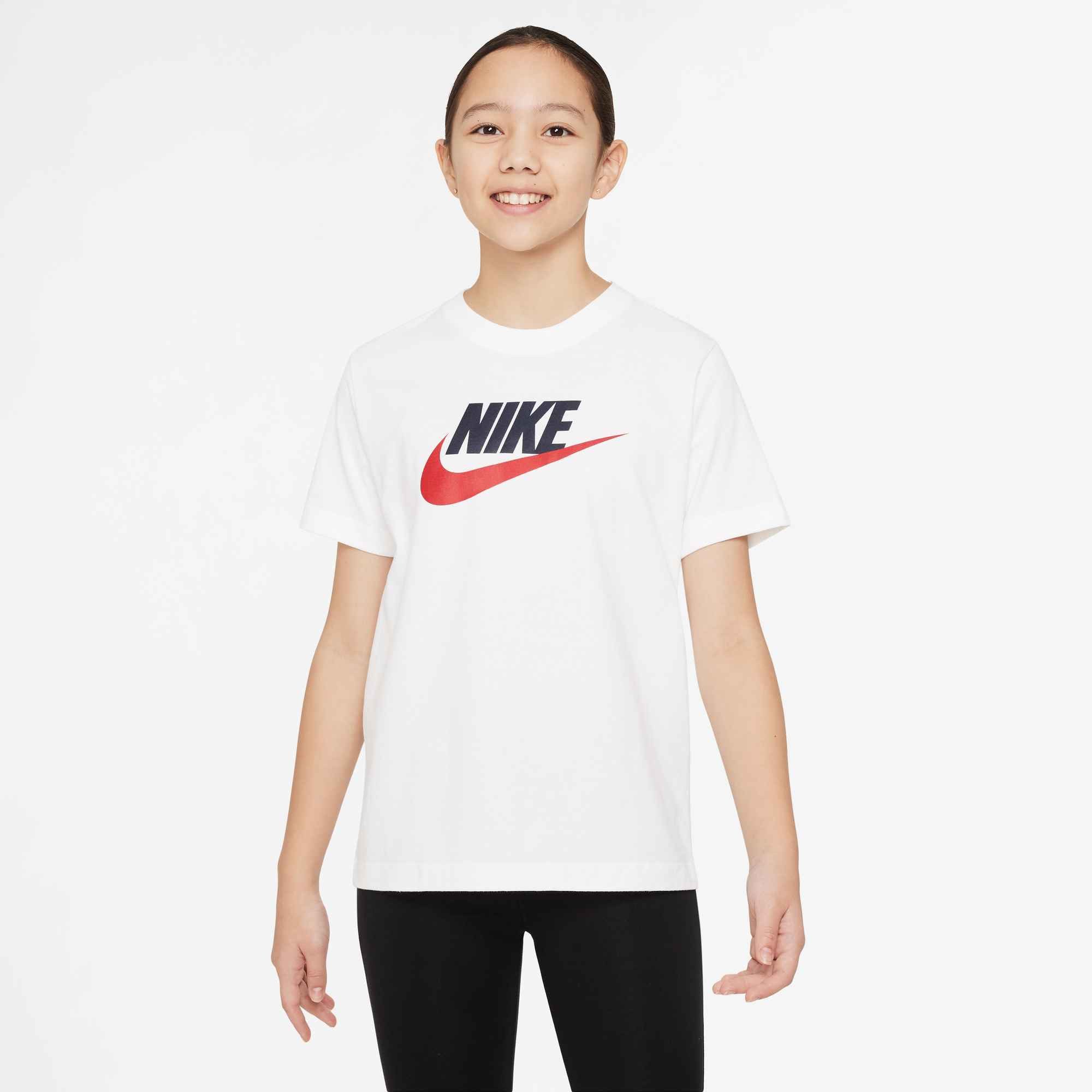 Nike Sportswear T-Shirt K NSW TEE FUTURA HBR für Jugendliche, sportlicher Stil, Kurzarm, Rundhalsausschnitt
