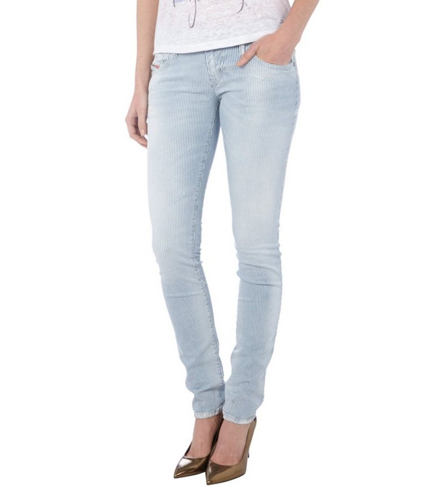 check will do major Diesel Regular-fit-Jeans »DIESEL Super Slim Fit Jeans bequeme Damen  Freizeit-Hose Freizeit-Hose Blau/Weiß gestreift« online kaufen | OTTO