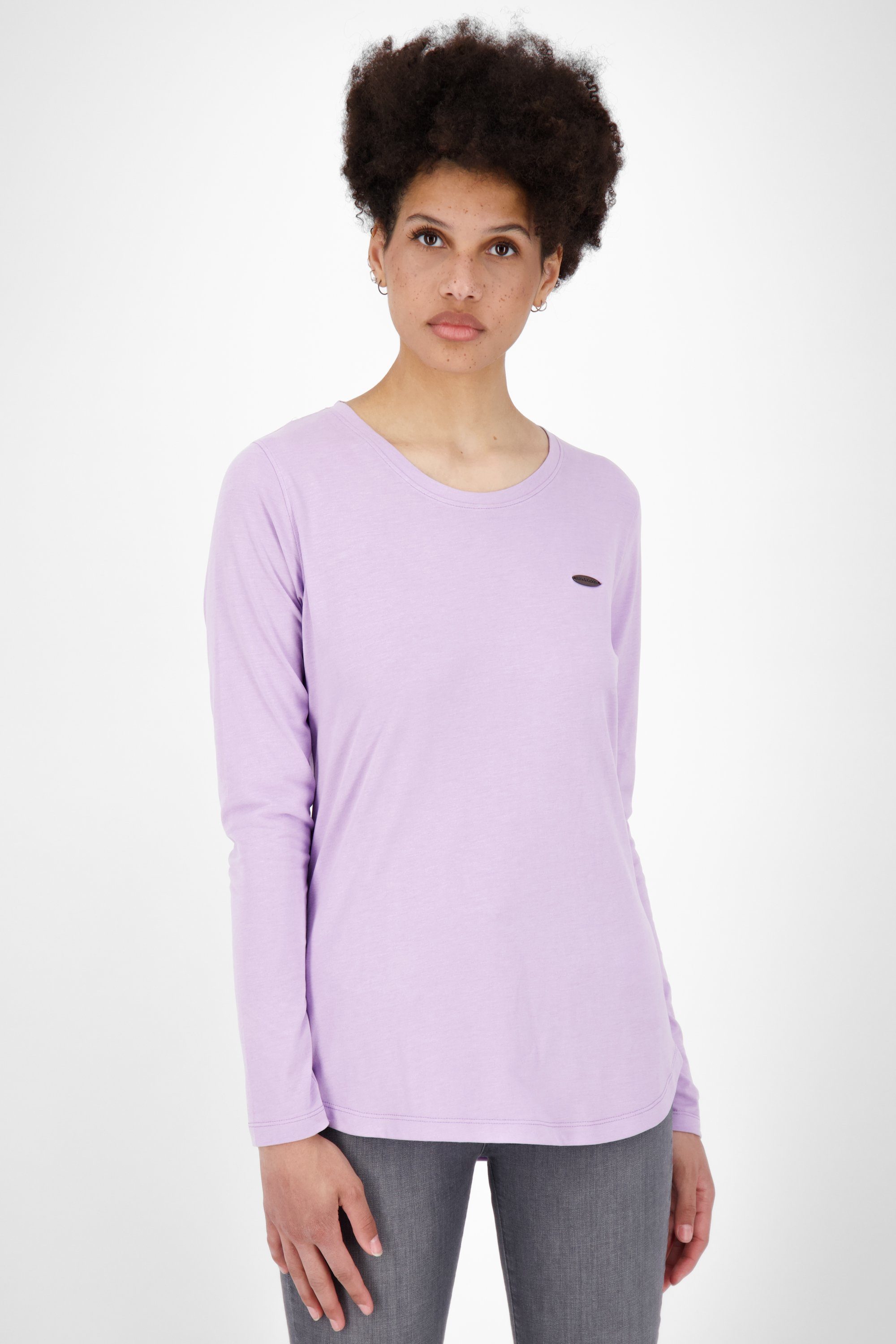 Alife & Kickin Langarmshirt LeaAK A Longsleeve Damen Langarmshirt, Shirt digital lavender melange | Shirts