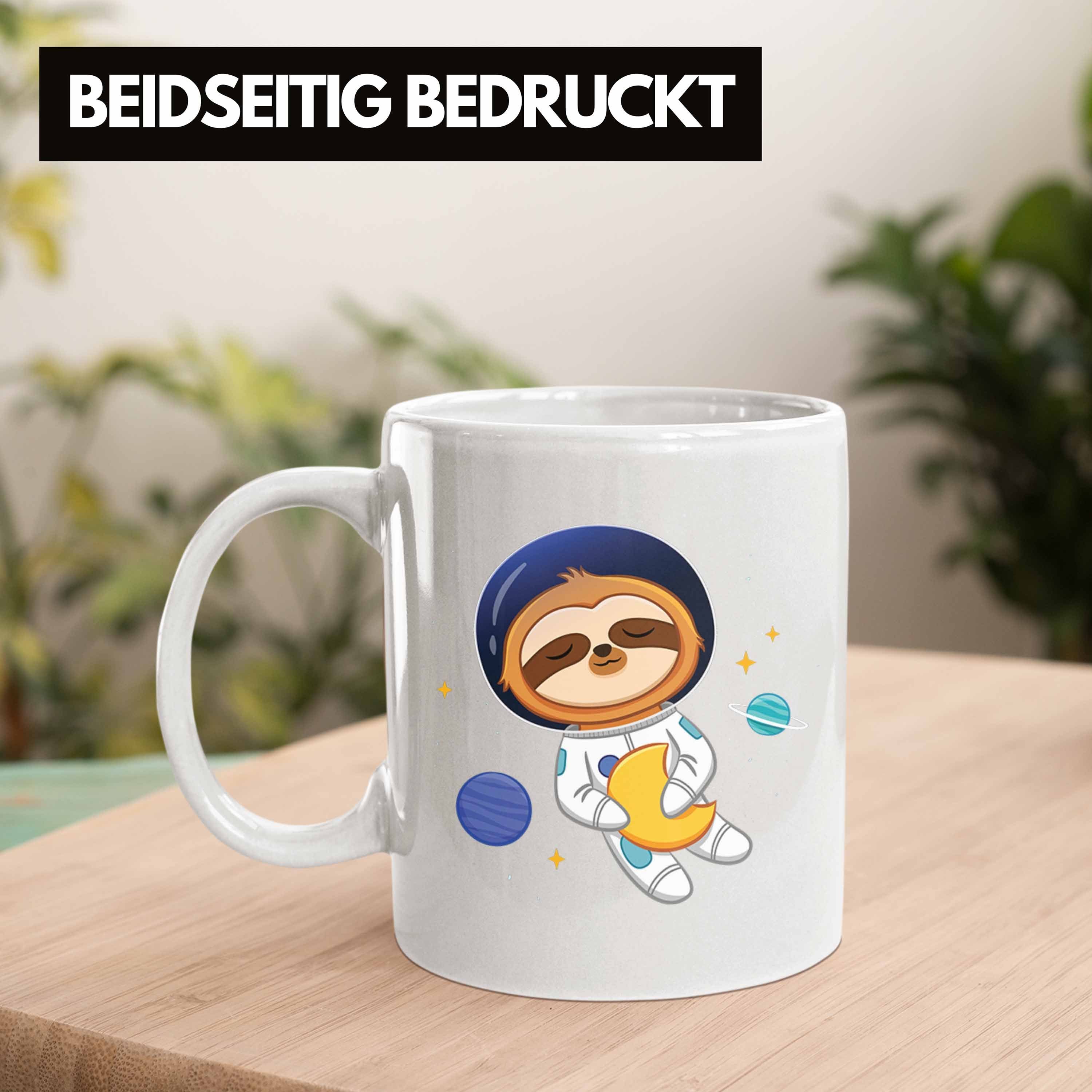 Geschenk Galaxie Jungen Grafik Trendation Weltall Geschenkidee Weiss Tasse - Jungs Faultier Süße Trendation Coole Tasse