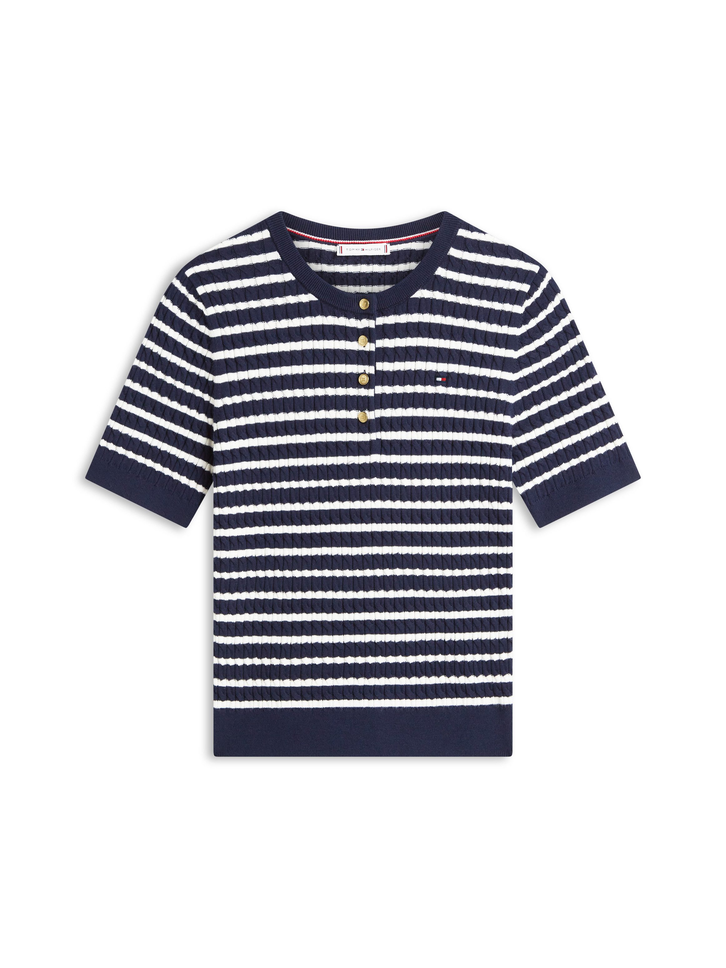 Strickpullover CO CABLE FINE GG SS HENLEY