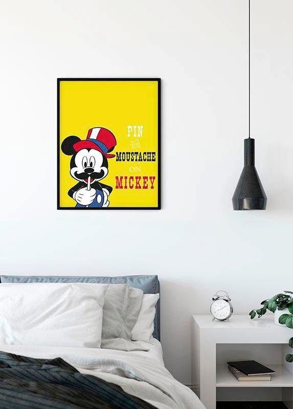 (1 Mouse Poster Mickey Moustache, Schlafzimmer, Komar Wohnzimmer Disney Kinderzimmer, St),