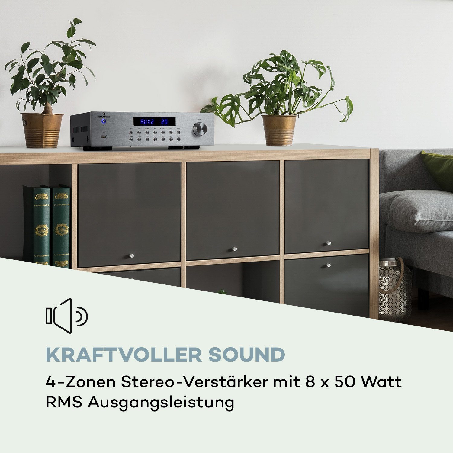 Auna AV2-CD850BT Audioverstärker (Anzahl Kanäle: 4-Kanal)