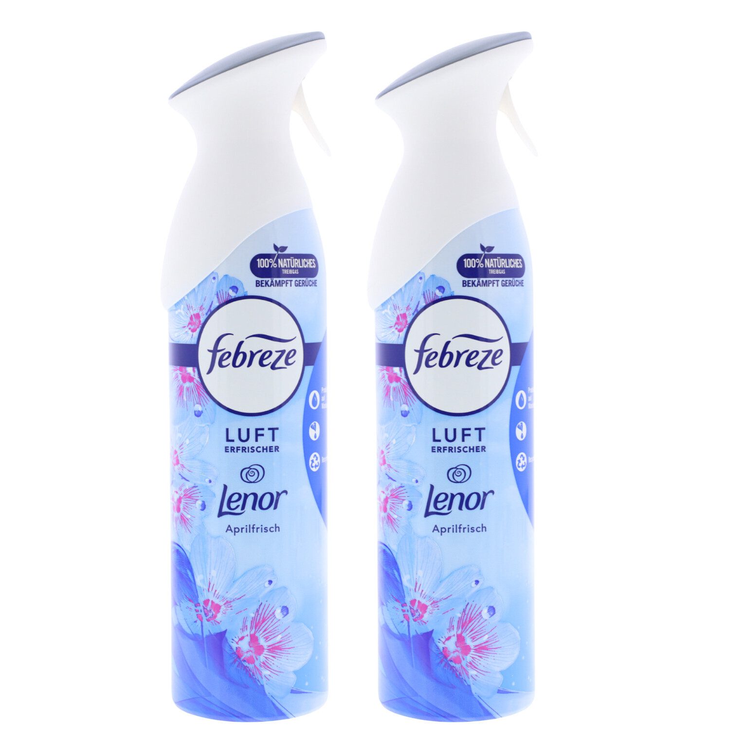 Raumduft 2 x Febreze Lufterfrischer Lenor Aprilfrisch Raumspray je 300ml bekämp
