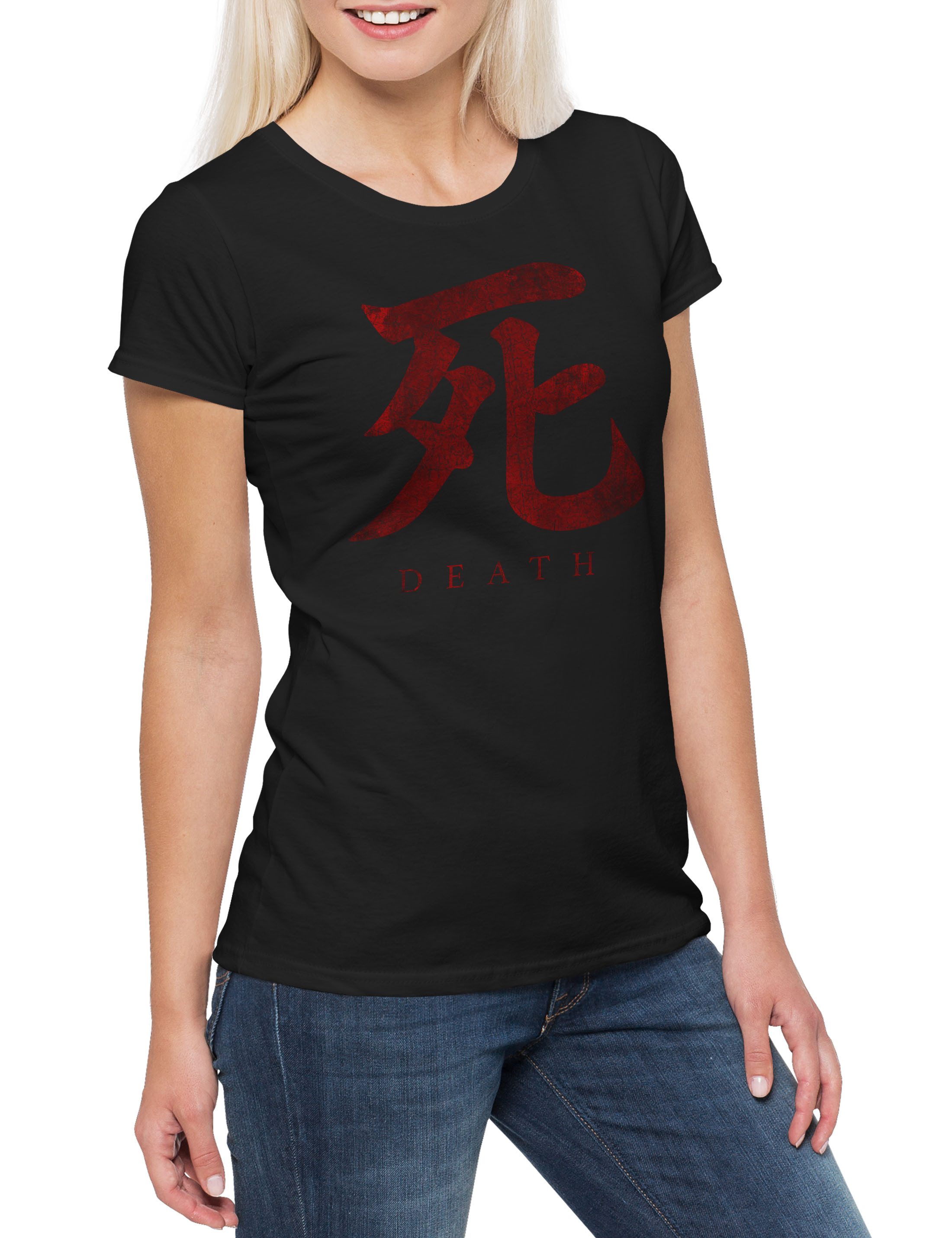 Print-Shirt Death Symbol Damen T-Shirt Gamer Gaming Games Geek Nerd Fun Zeichen