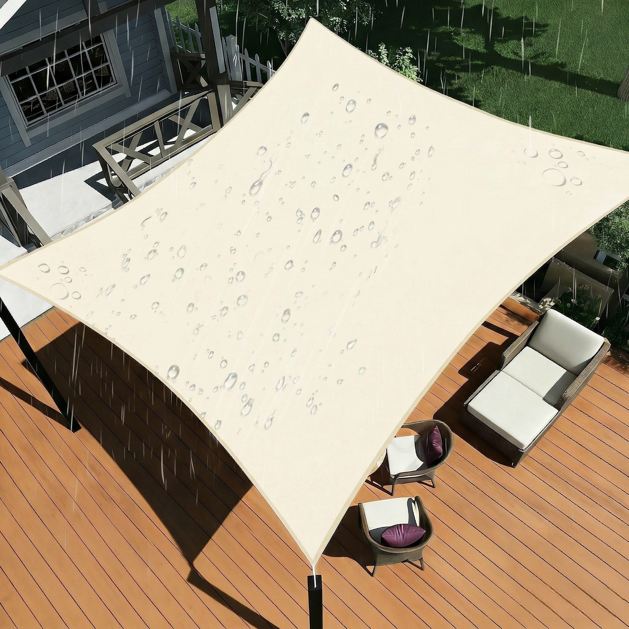 Shade&Beyond Sonnensegel Sonnensegel, Wasserabweisend und UV-beständig für Terrasse und Garten