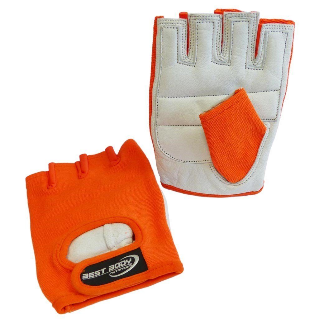 Power Handschuhe Nutrition Body - Trainingshandschuhe Best orange Paar -
