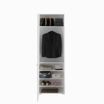 ebuy24 Kleiderschrank Linus Garderobenaufstellung 3 Türen weiß.