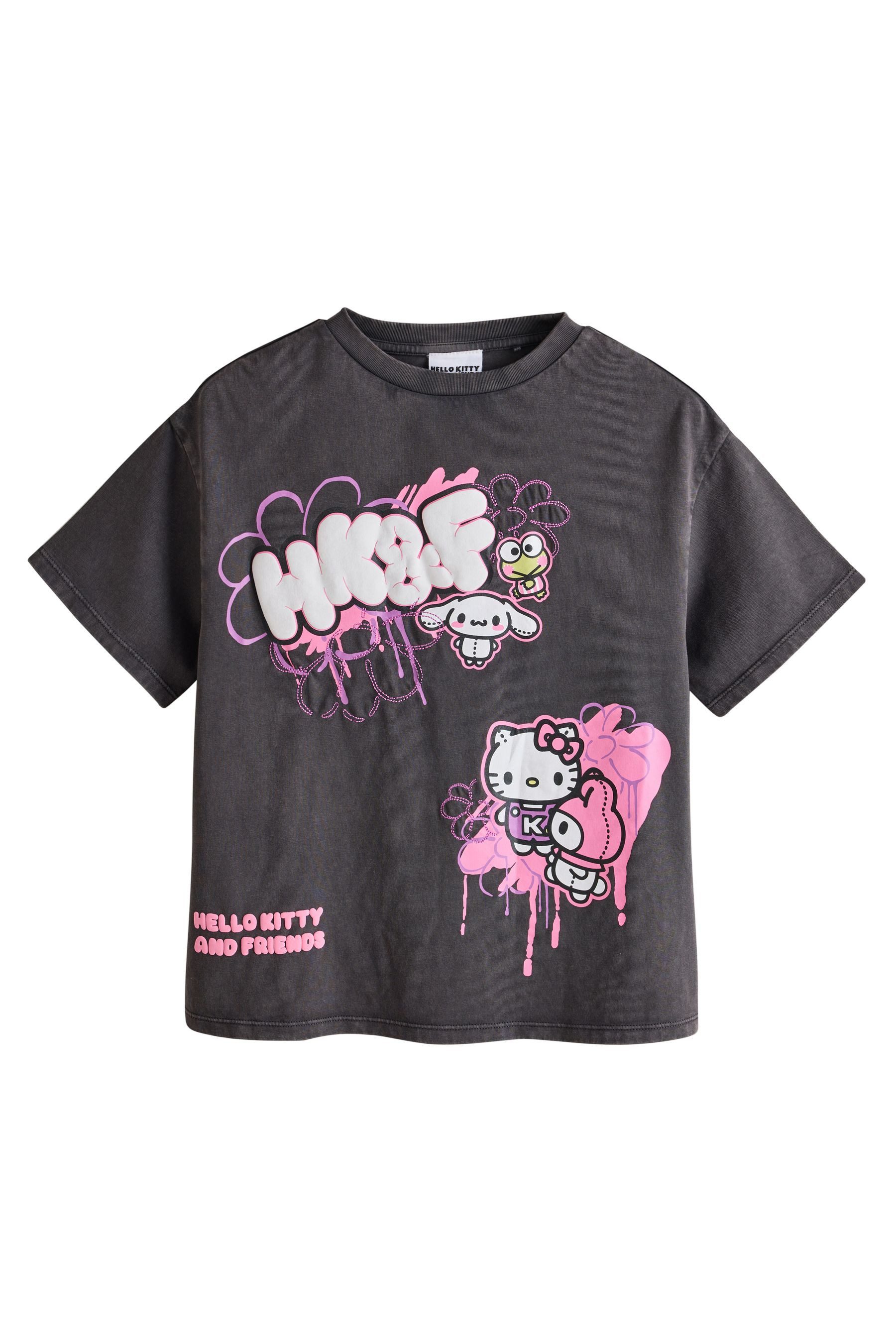 Next T-Shirt Oversized Fit T-Shirt mit Grafik, Hello Kitty (1-tlg)