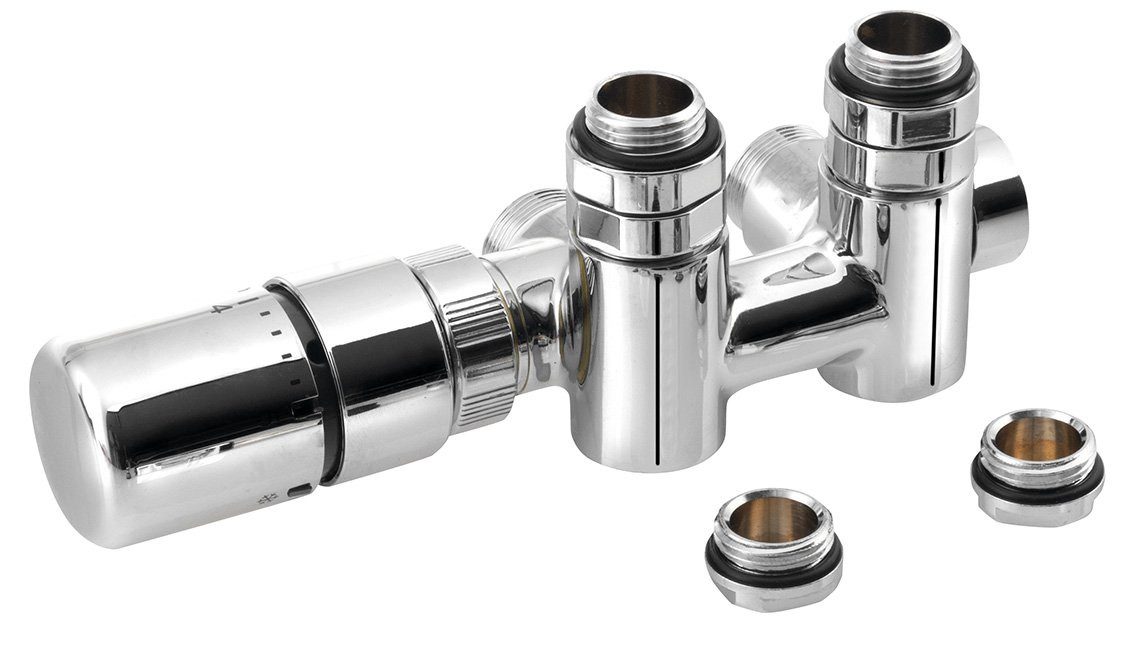 Sapho Thermostatventil TWIN COMBI Thermostatventil-Anschluss-Set für Mittelanschluss, Links, Sapho-CP5012S