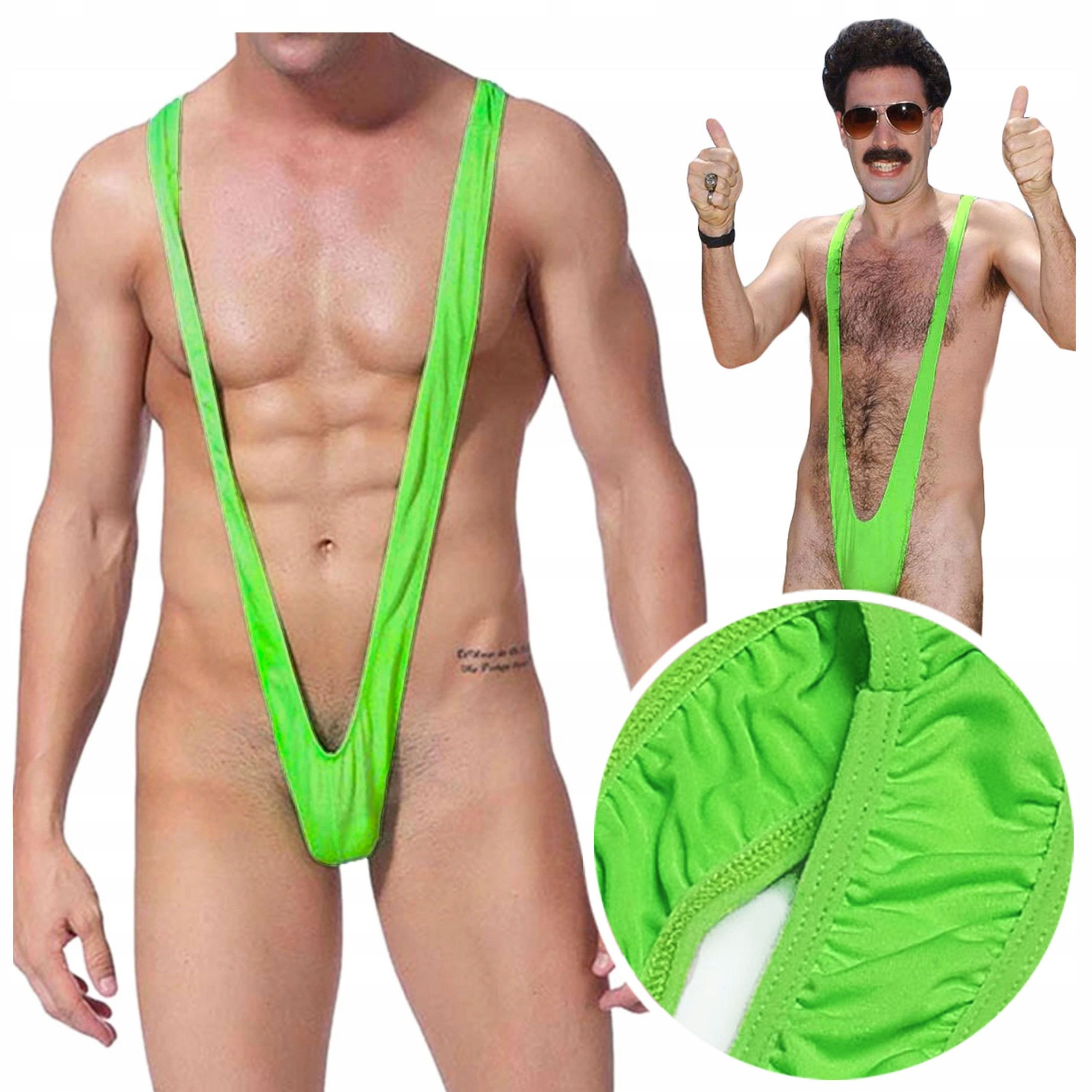 Festivalartikel Badeanzug Neongrüner Borat Mankini - günstig online kaufen