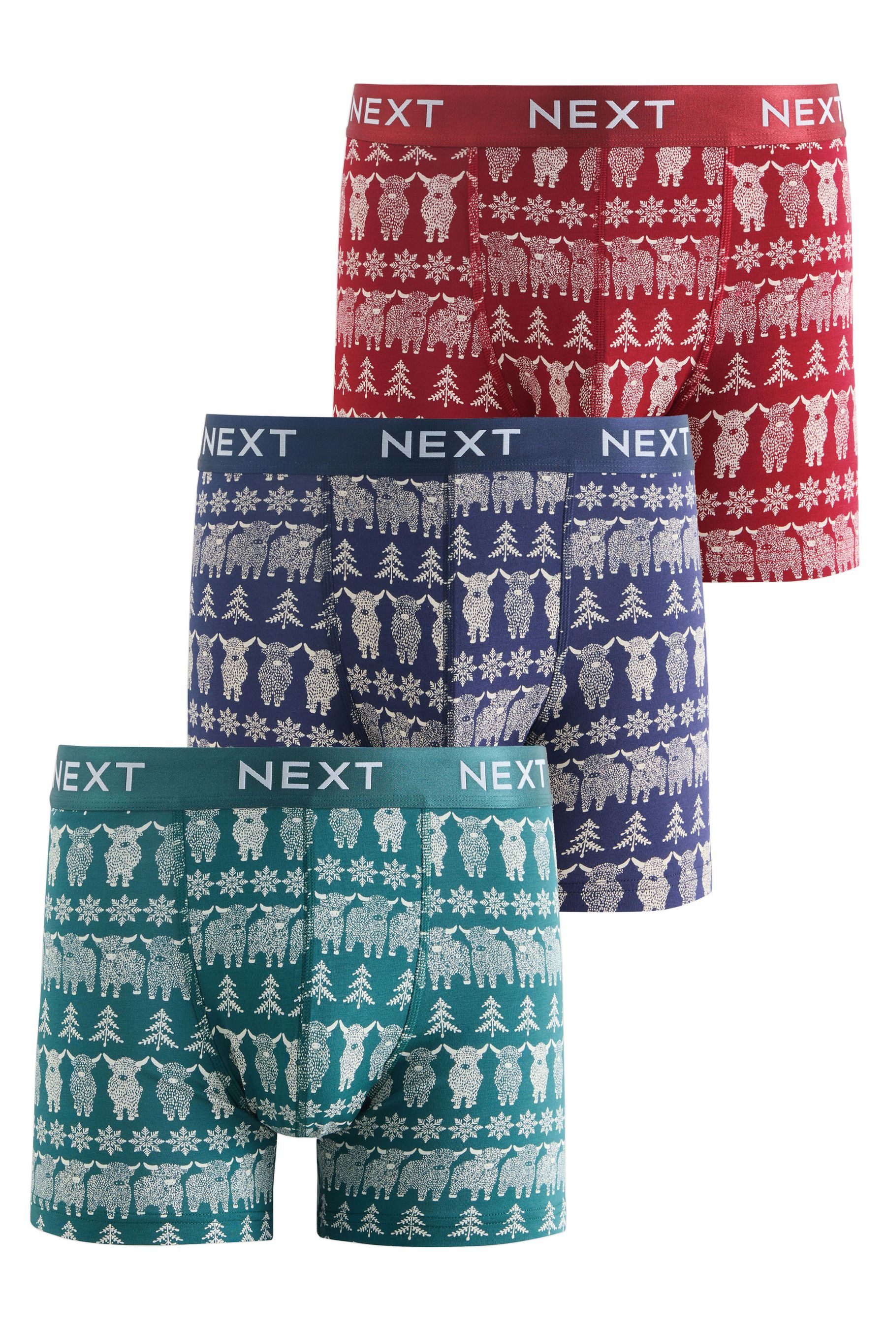 Next Boxershorts Weihnachtliche Boxershorts (3-St) günstig online kaufen