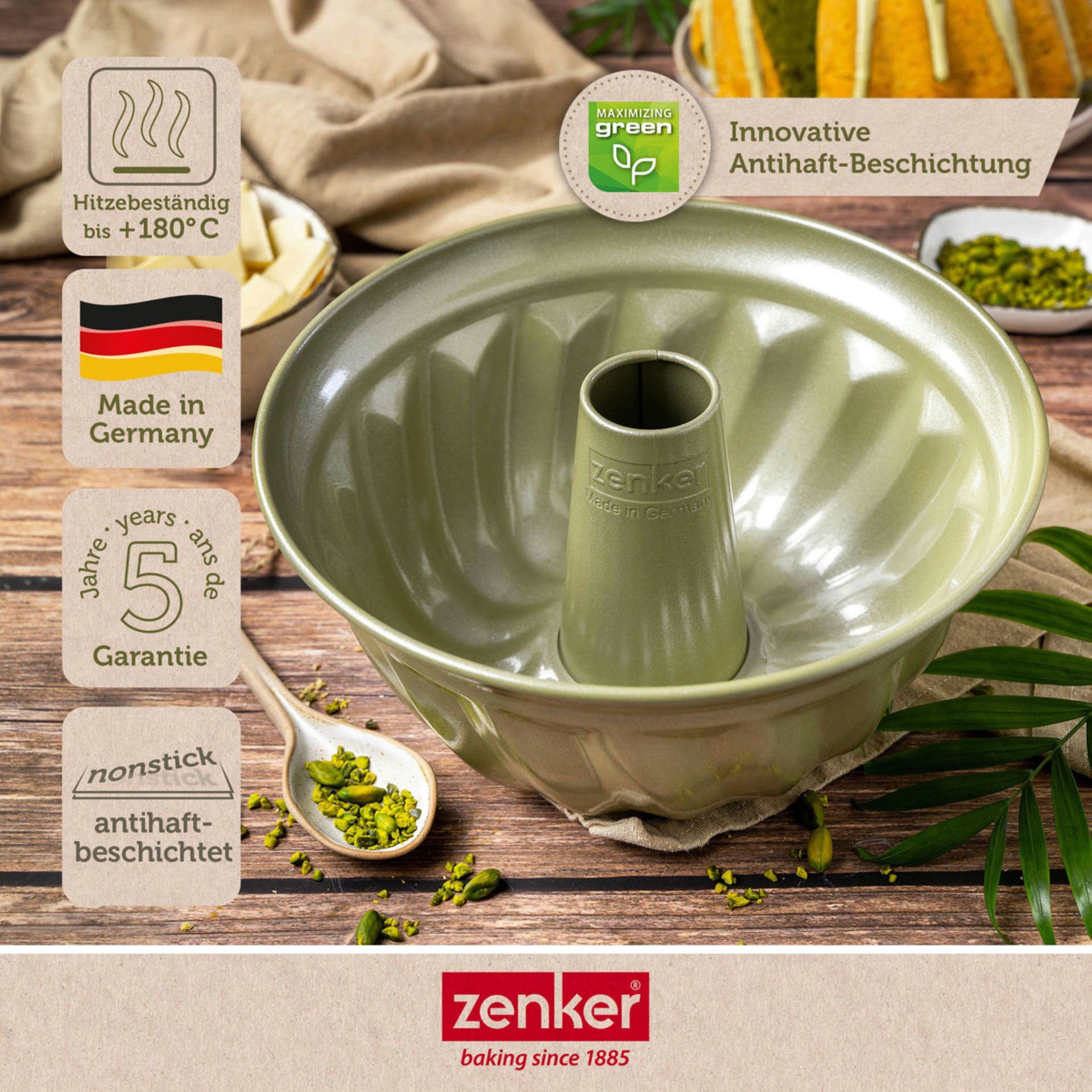 Zenker Gugelhupfform für leckeren Gugelhupf – Gugelhupfform mit Antihaftbeschichtung