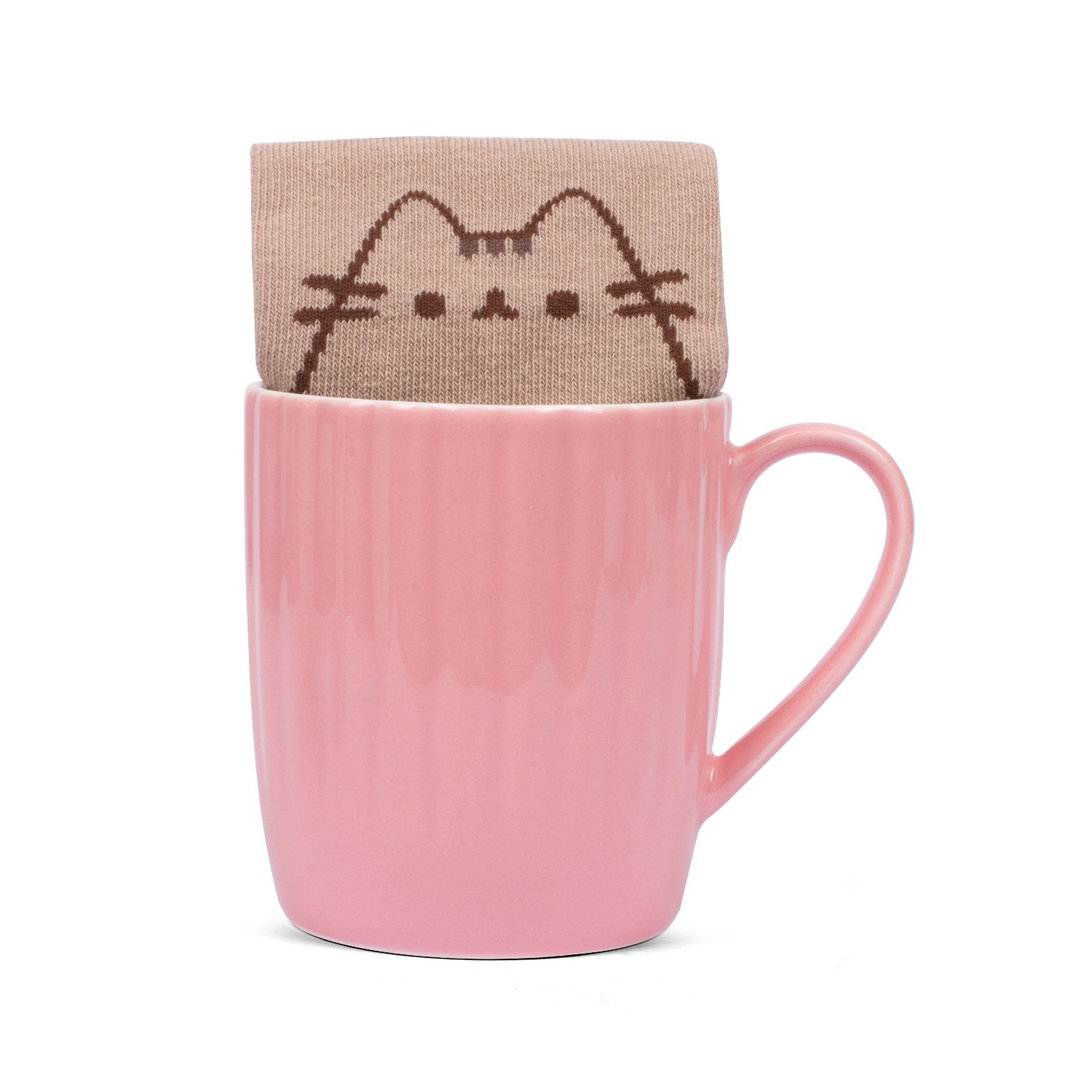 Geschenkset Up - Cupcake, Thumbs - Home Keramik, Tasse Socke Pusheen mit Pink Tasse