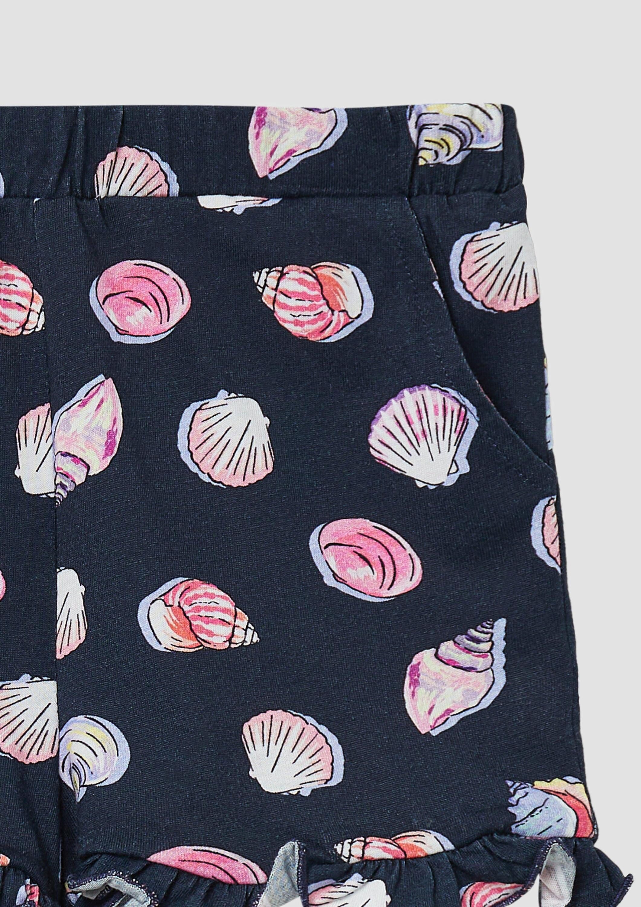 s.Oliver Shorts Leggins Jersey-Shorts mit Rüschen und Elastikbund