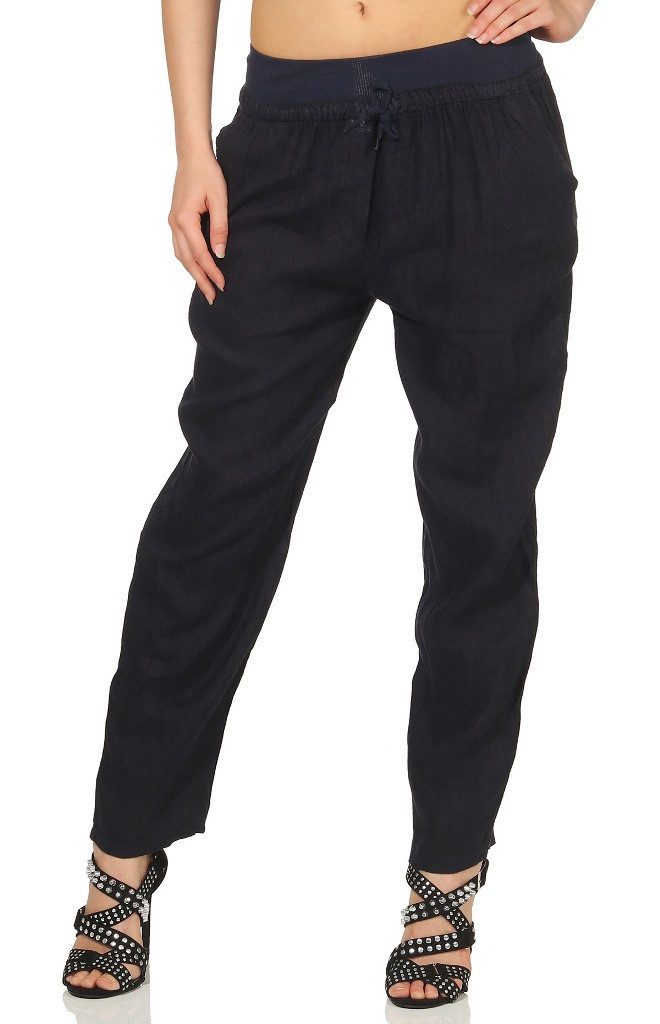 Mississhop Leinenhose Leinenhose mit Kordelzug in Vielseitigen Farben - Gr. S bis XXL M.298