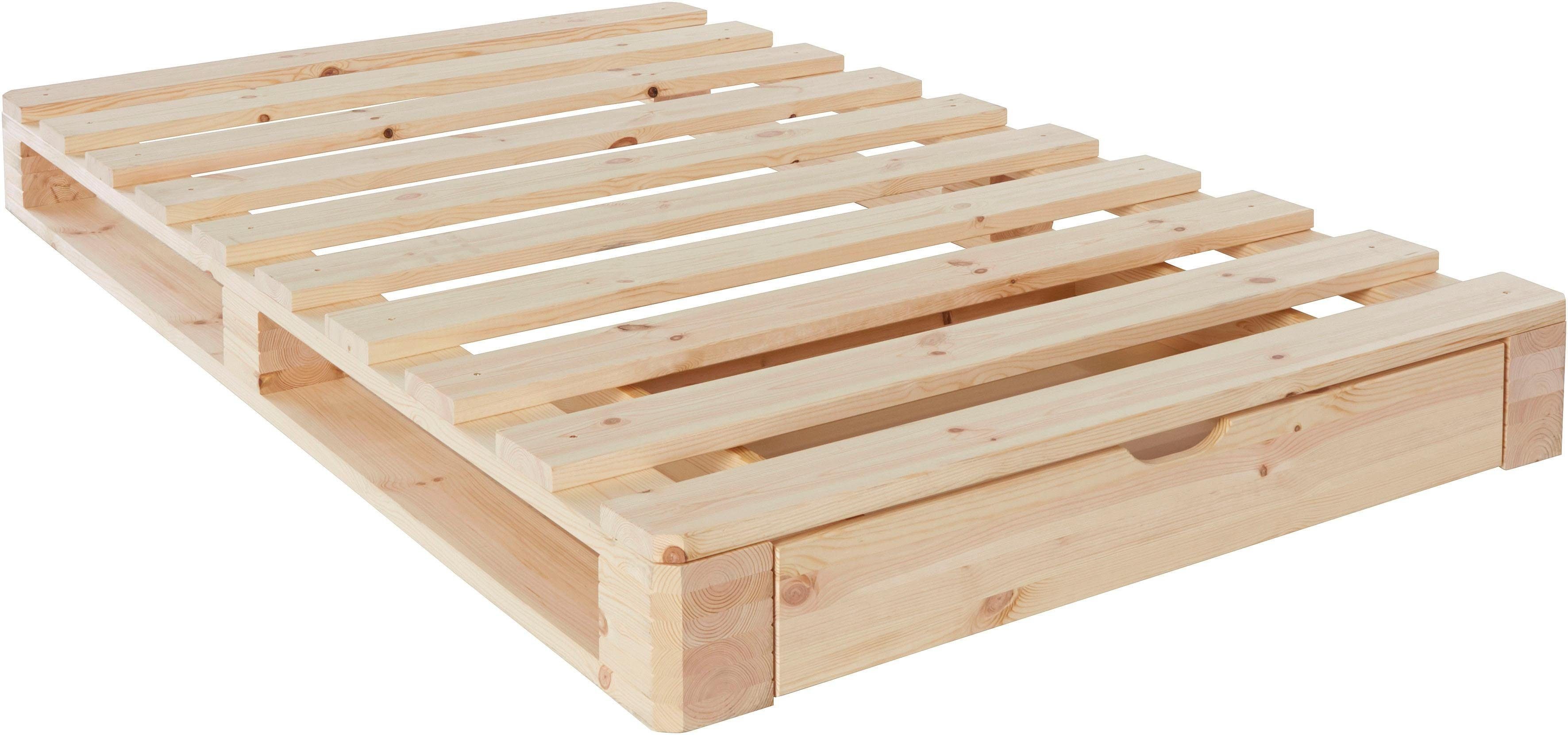 Home affaire Palettenbett "ALASCO " BESTSELLER! Mit Schublade, zertifiziert günstig online kaufen