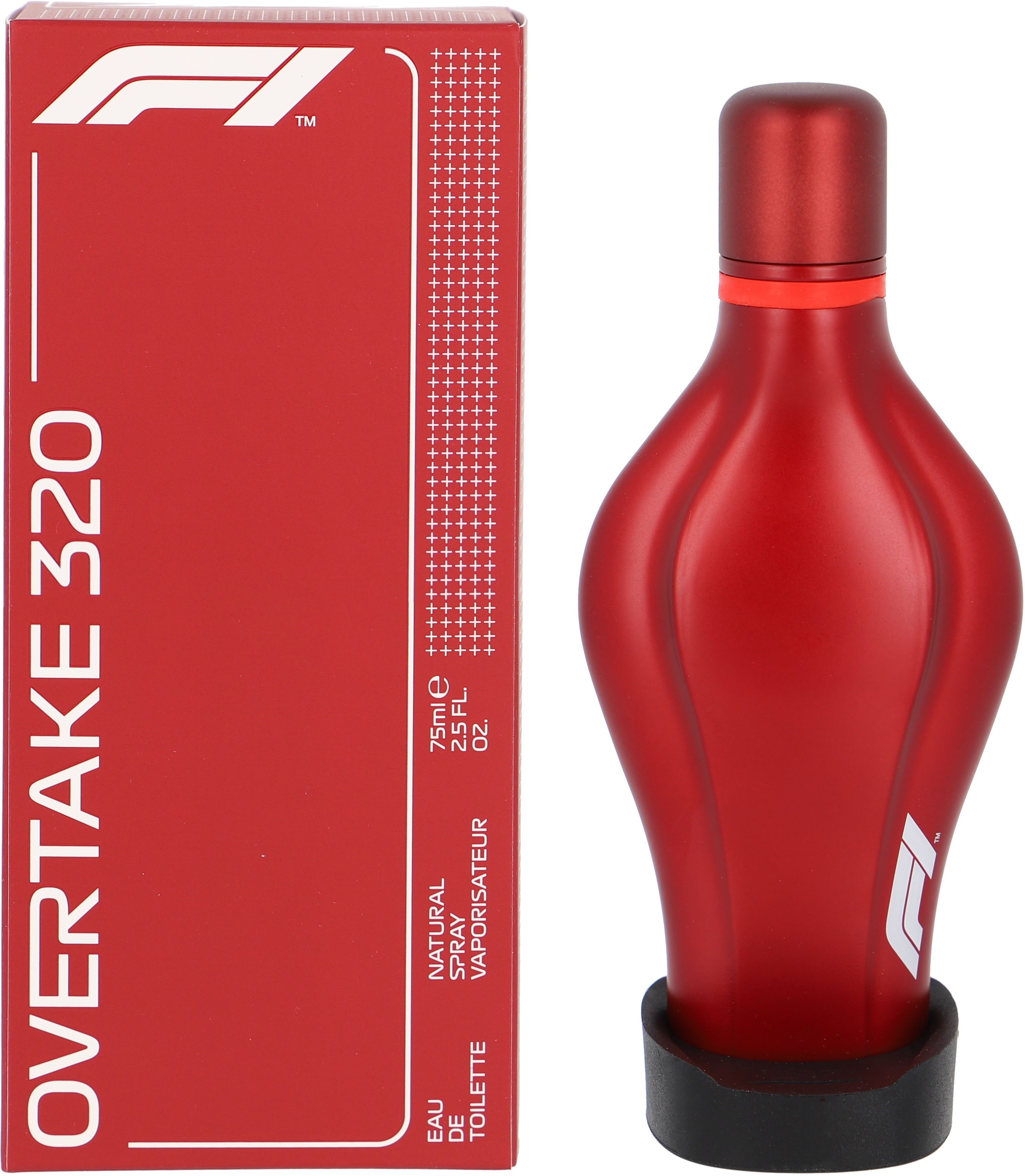 F1 Туалетная вода Overtake 320, Orientalisch-würziger Duft mit Zimt, Tonkabohne, Vanille und Vetiver.