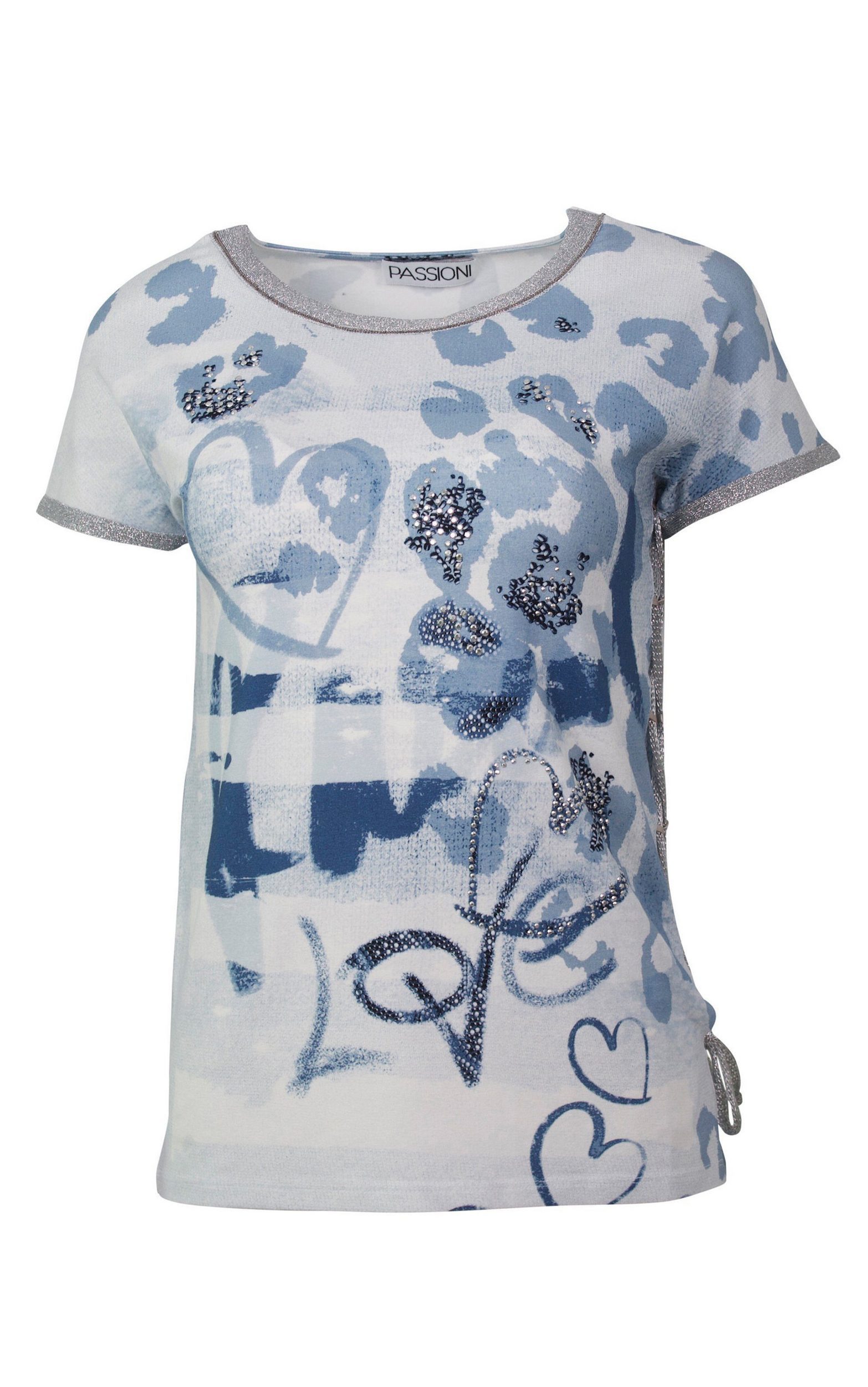Passioni Print-Shirt mit abstraktem Leo-Print und günstig online kaufen