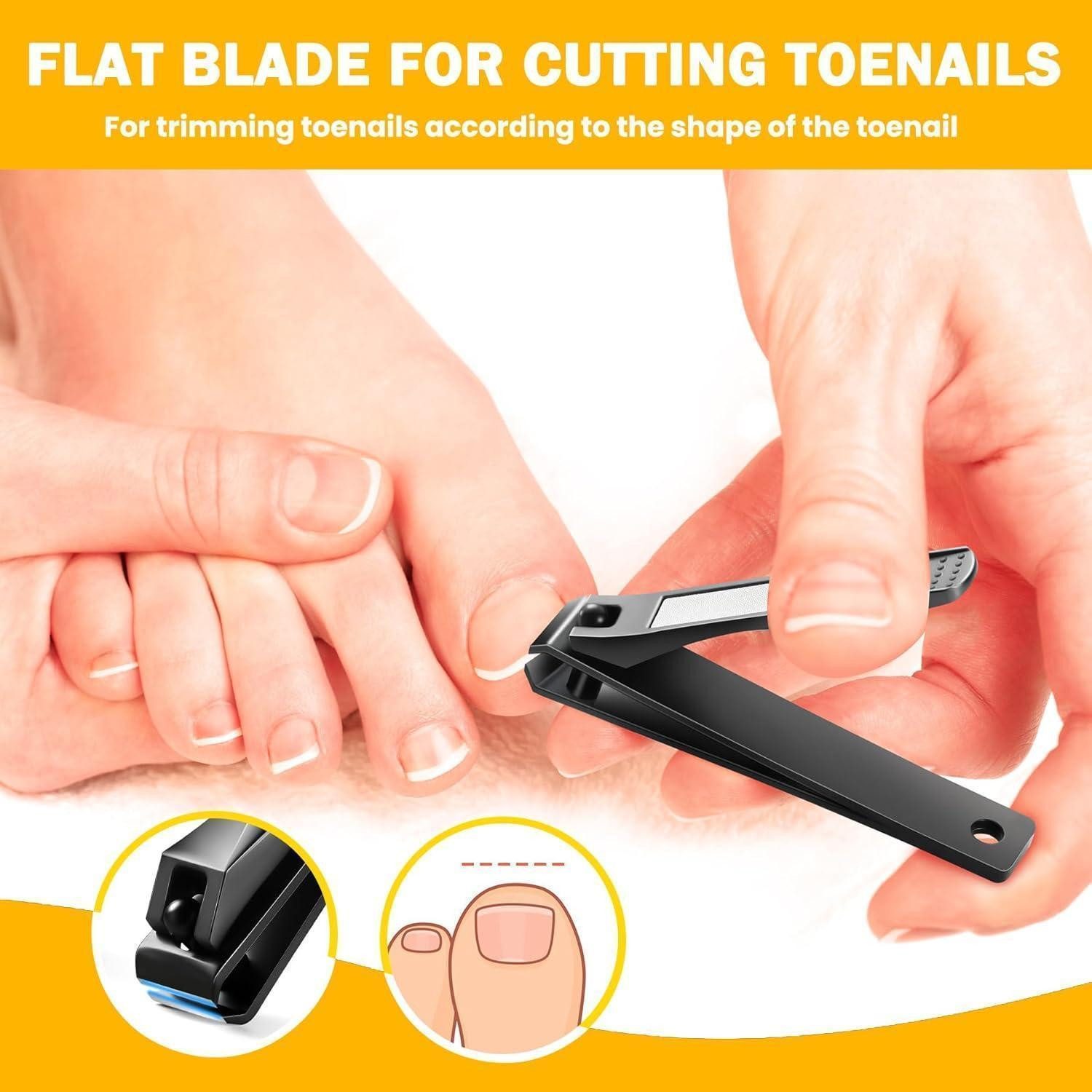 LuxusKollektion Nagelknipser Nagelknipser Set für dicke Nägel, Edelstahl, ergonomisches