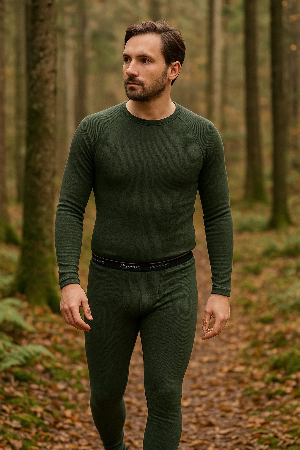 Thermo Function Lange Unterhose Jagdunterhose "Winnipeg" Lange Unterhose mit Eingriff oliv warm Oefele