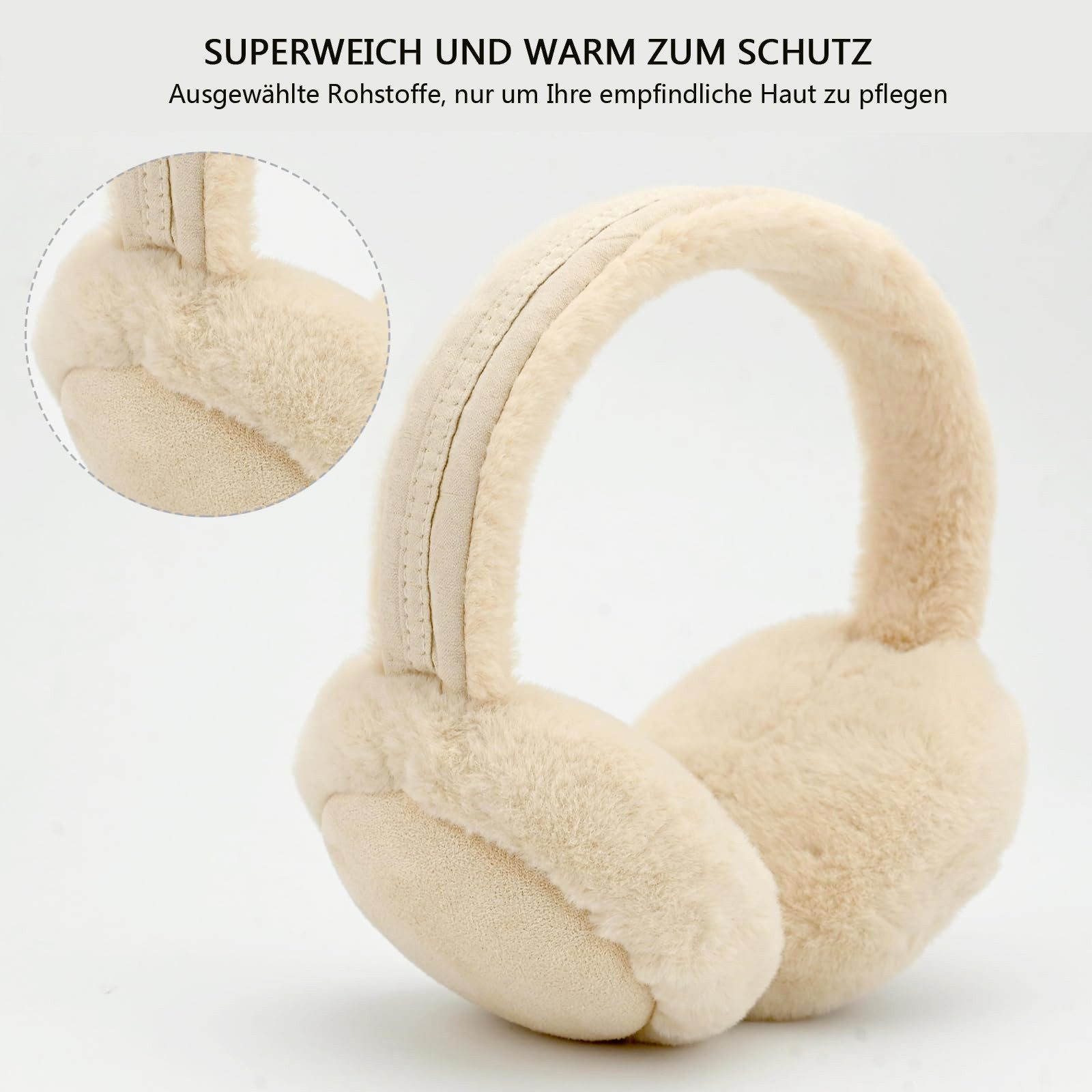 Coonoor Ohrenwärmer Winter Ohrenschützer Faltbare Waschbar Plüsch Ohrenschü günstig online kaufen