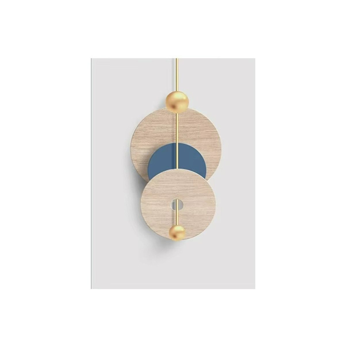 TPFLiving Kunstdruck (OHNE RAHMEN) Poster - Leinwand - Wandbild, Abstrakt Blau Weiß Luxus Gold Nordische Geometrie Stil Leinwand (Leinwandbild XXL), Farben: Blau, Weiß, Braun, Beige, Grau -Größe: 20x30cm