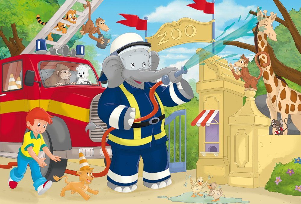 Schmidt Spiele Puzzle Kinder Puzzle Benjamin Blümchen Immer im Einsatz 56209, 48 Puzzleteile