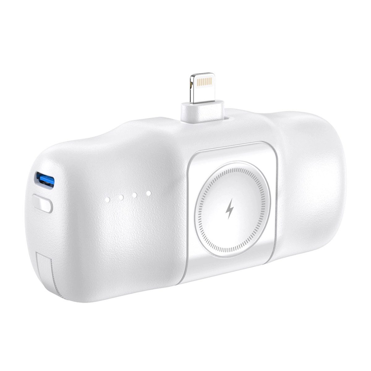 Wozinsky WF16-YLS Mini Powerbank 5000 mAh (5 V), kompatibel mit Apple Watch, induktives Laden, Mehrfachanschluss