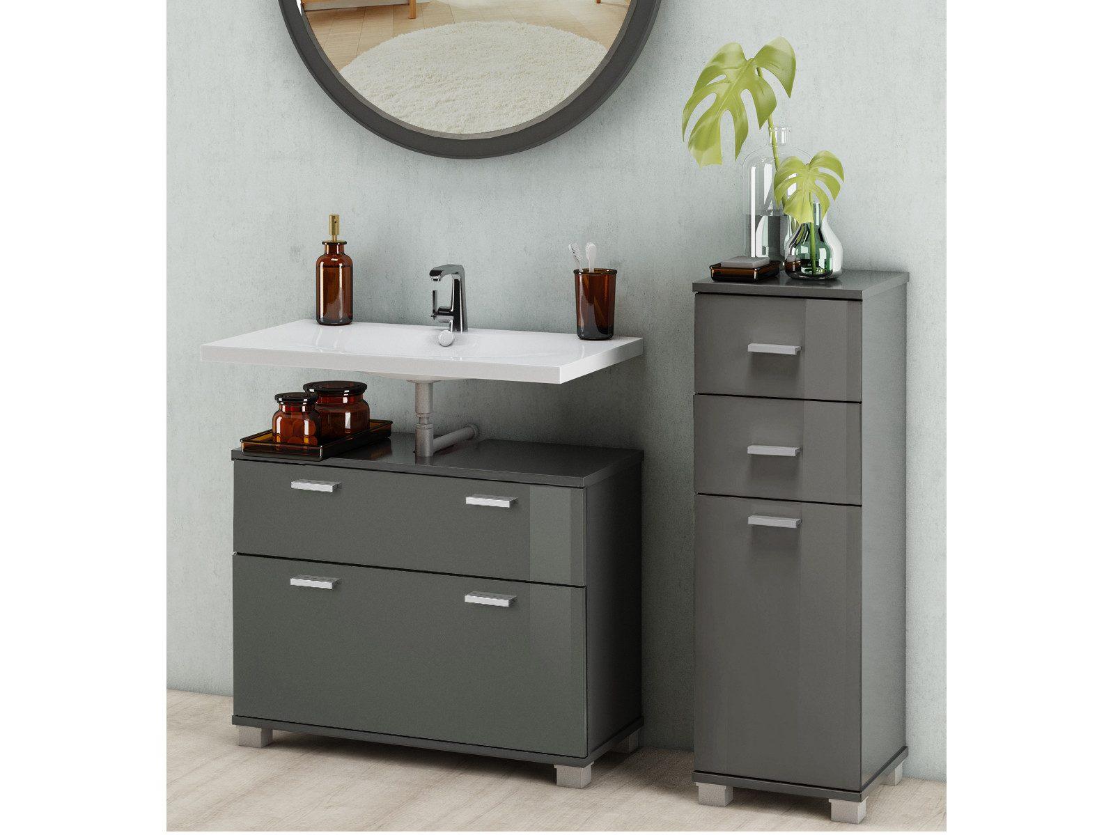loft24 Unterschrank Rhonda Midischrank, Badschrank, Badezimmerschrnak, günstig online kaufen