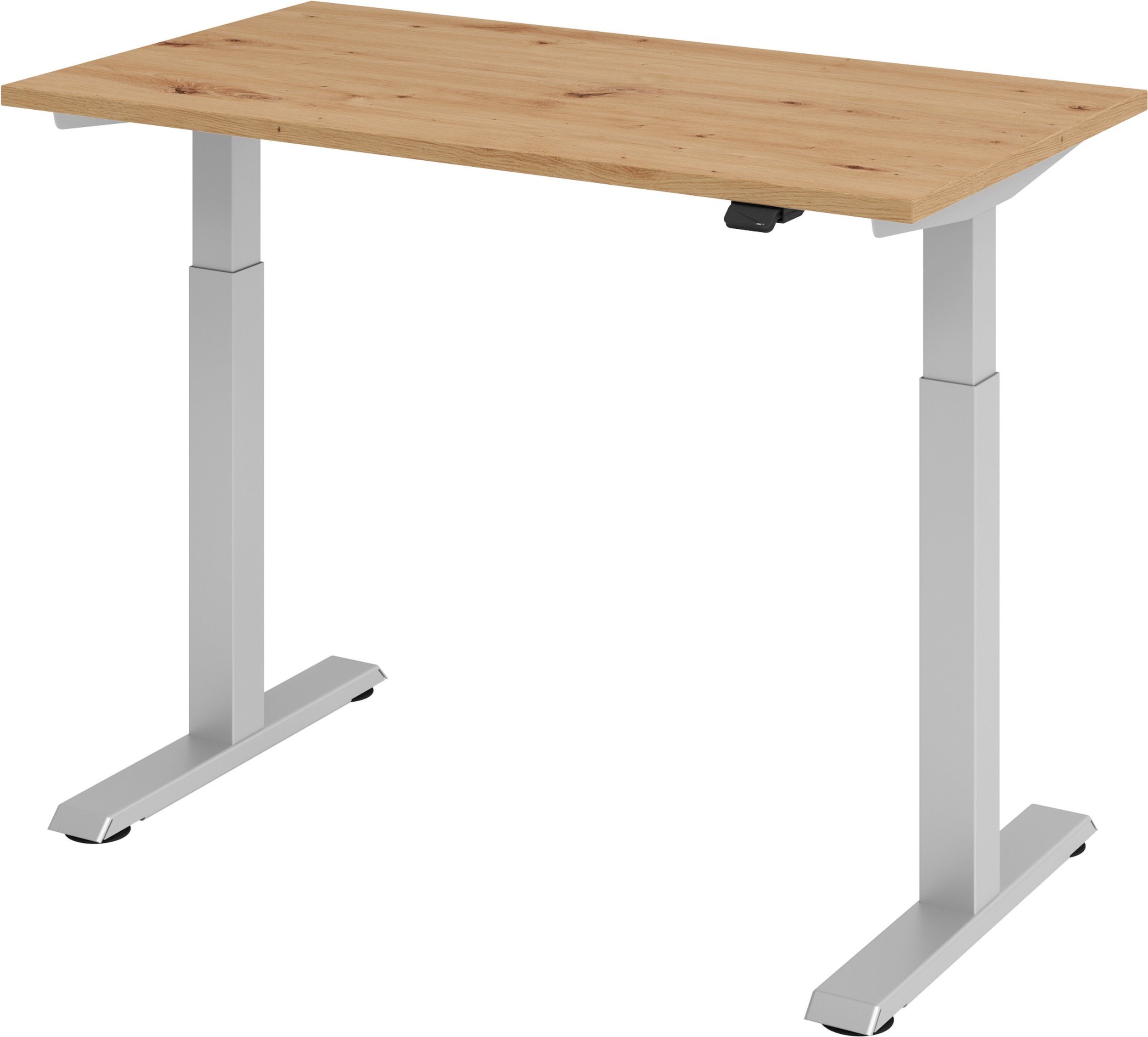 bümö Schreibtisch Schreibtisch elektrisch XMST (Mini), Rechteck: 120 x 67,2 cm - Dekor: Asteiche