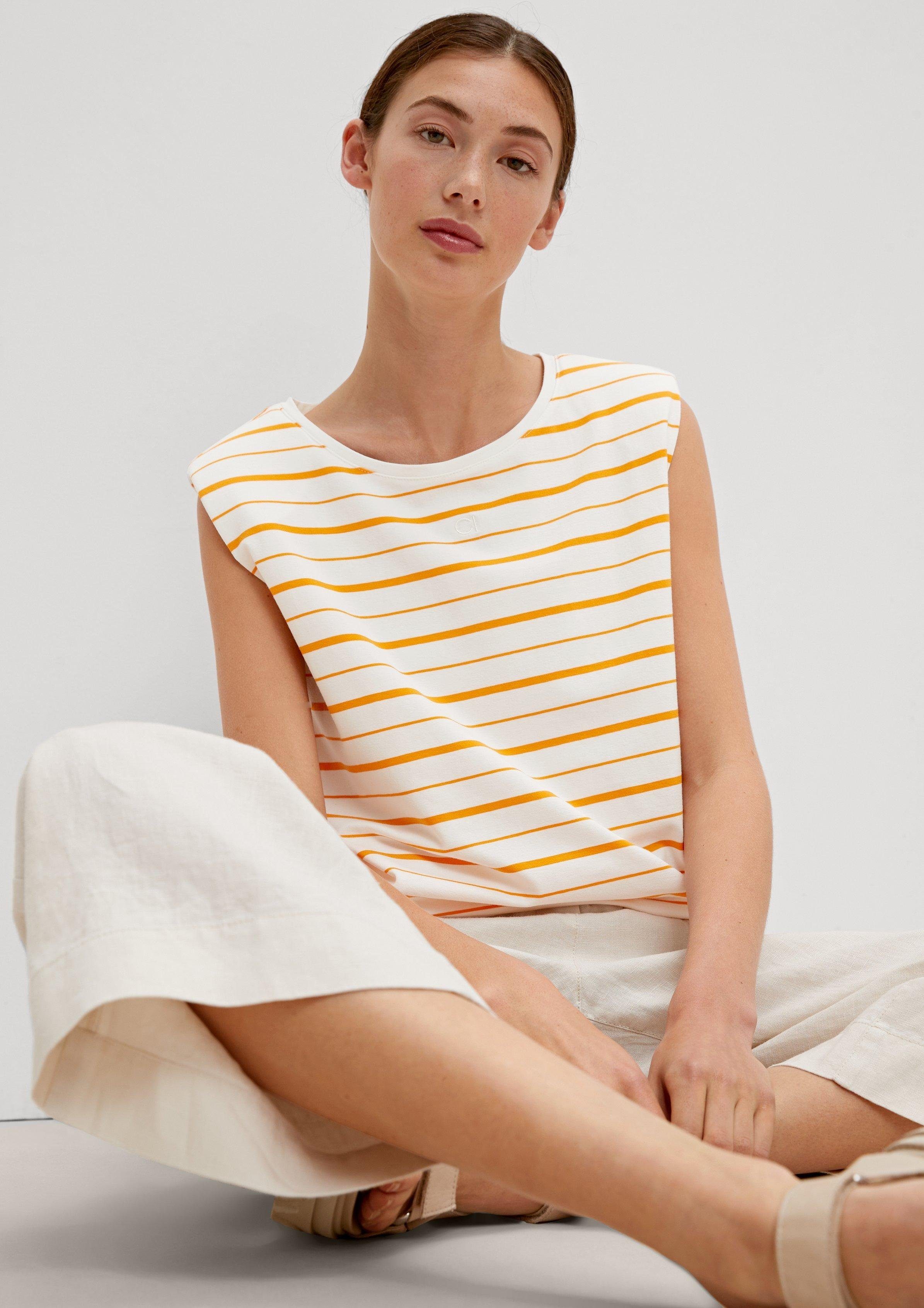 comma casual identity Shirttop Top mit Schulterpolster