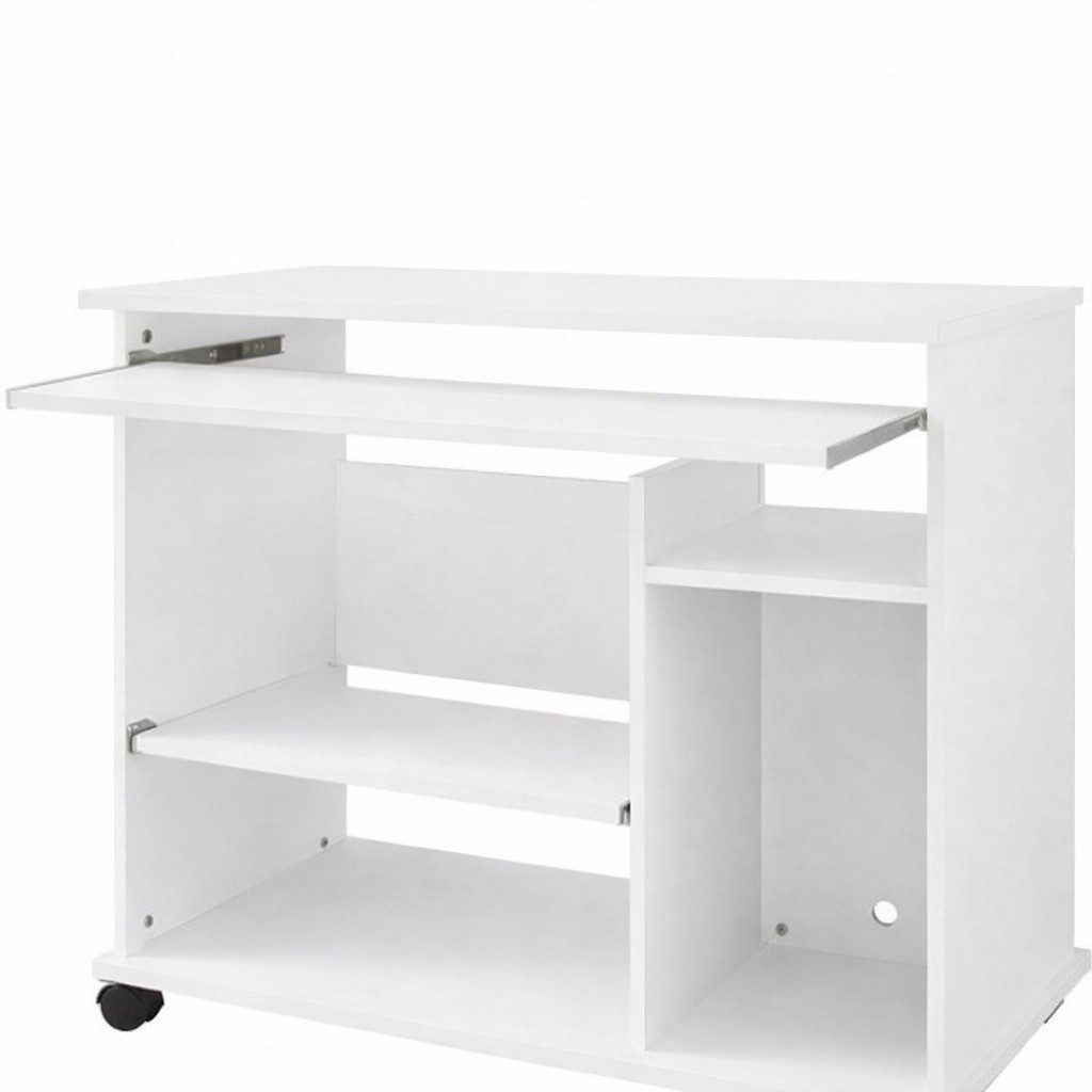 bv-vertrieb Computertisch Computertisch mit Tastatur- & Druckerauszug, PC-Schreibtisch, Tastatur und - Druckerauszug