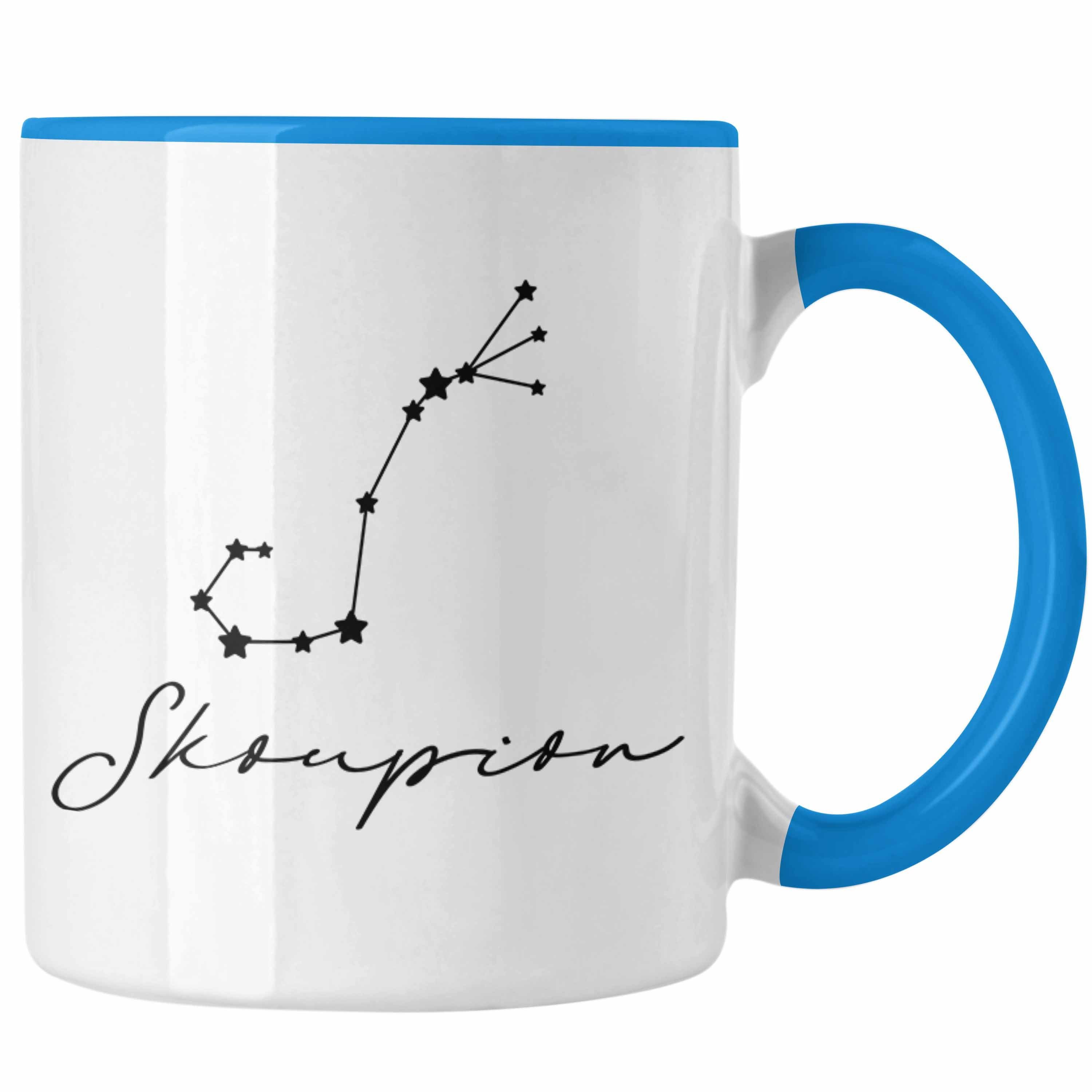 Trendation Tierkreiszeichen Blau Tasse Horoskop Skorpion Trendation Tasse Sternzeichen - Geschenk