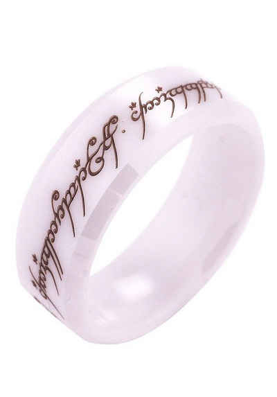 Der Herr der Ringe Fingerring »Der Eine Ring - Keramik weiß, 20003816«, Made in Germany