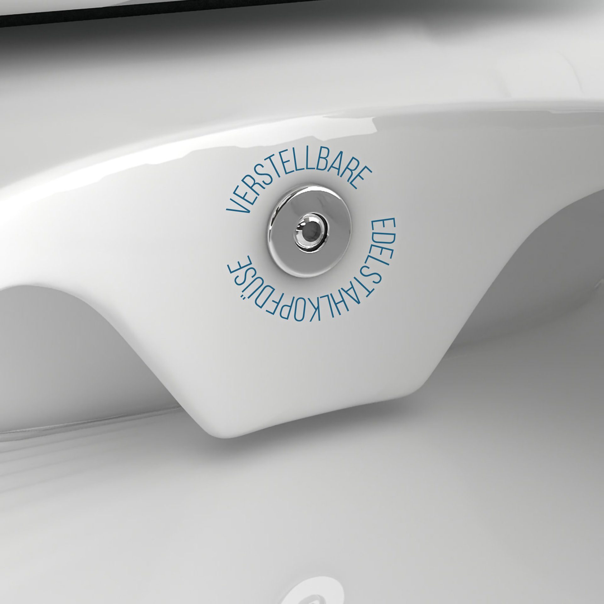 Alpenberger Dusch-WC Set - Hänge WC mit WC Sitz - Klo mit Bidet Funktion - Taharet WC, Toilette Wandmontage, Abgang Waagerecht, Wand WC Set Made in Europa, Häng – Bild 5 von 5