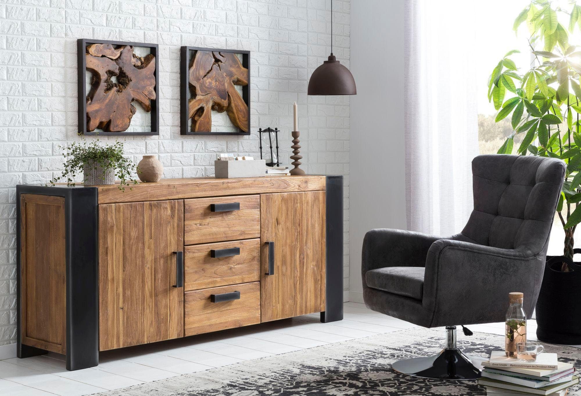 SIT Sideboard »Croco«, aus recyceltem Teak, Breite 192 cm online kaufen
